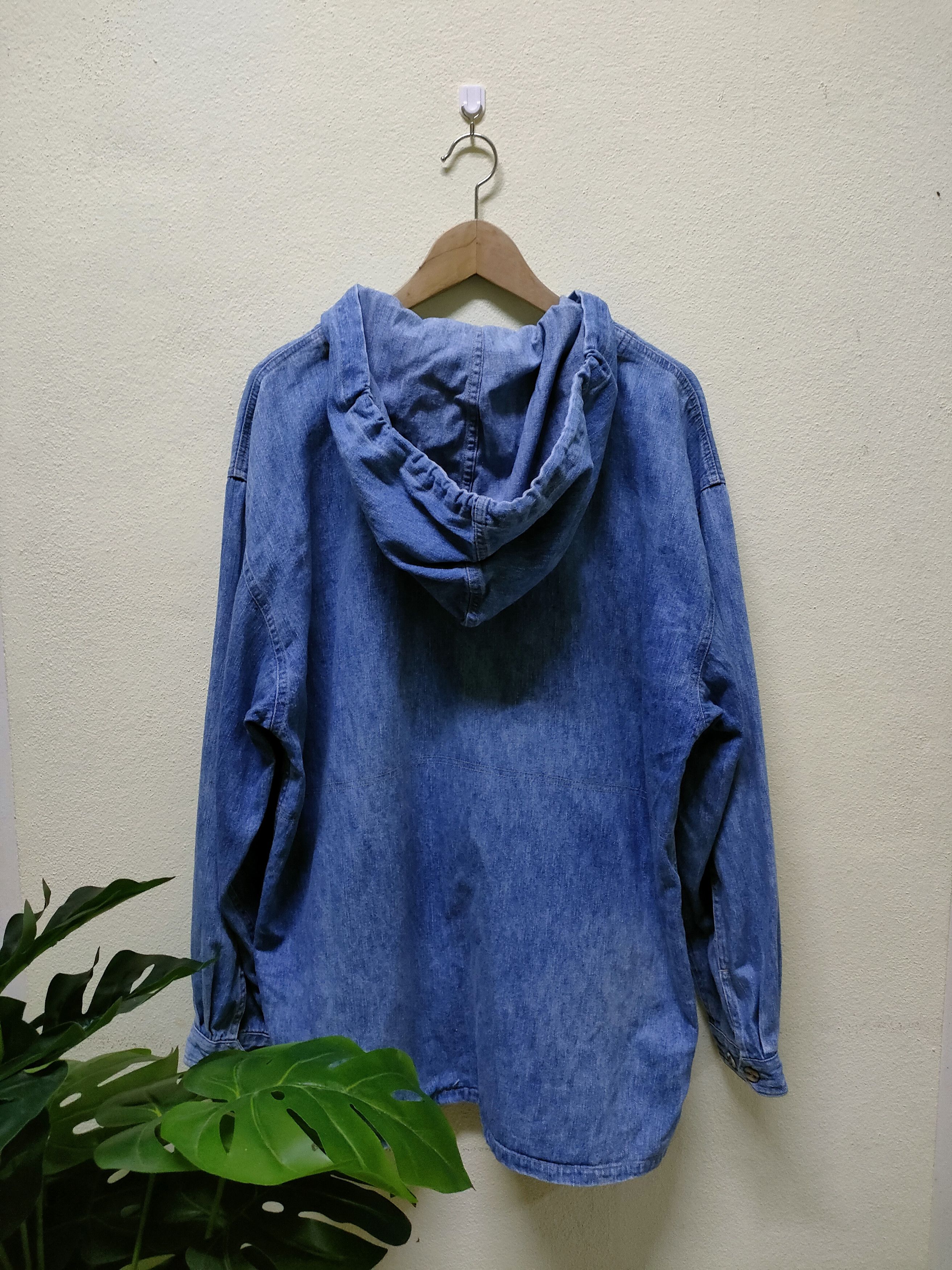 Japanese Brand Dodgers Denim Hoodie Half Button Size US L / EU 52-54 / 3 - 2 Thumbnail