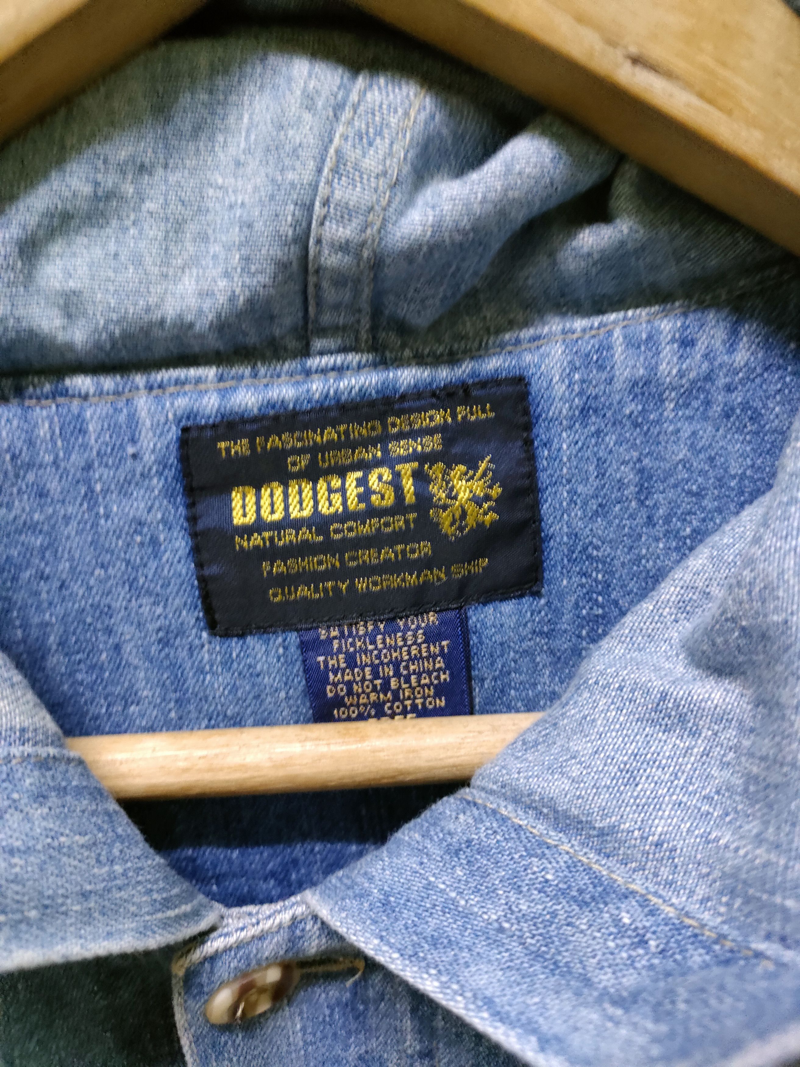 Japanese Brand Dodgers Denim Hoodie Half Button Size US L / EU 52-54 / 3 - 7 Thumbnail
