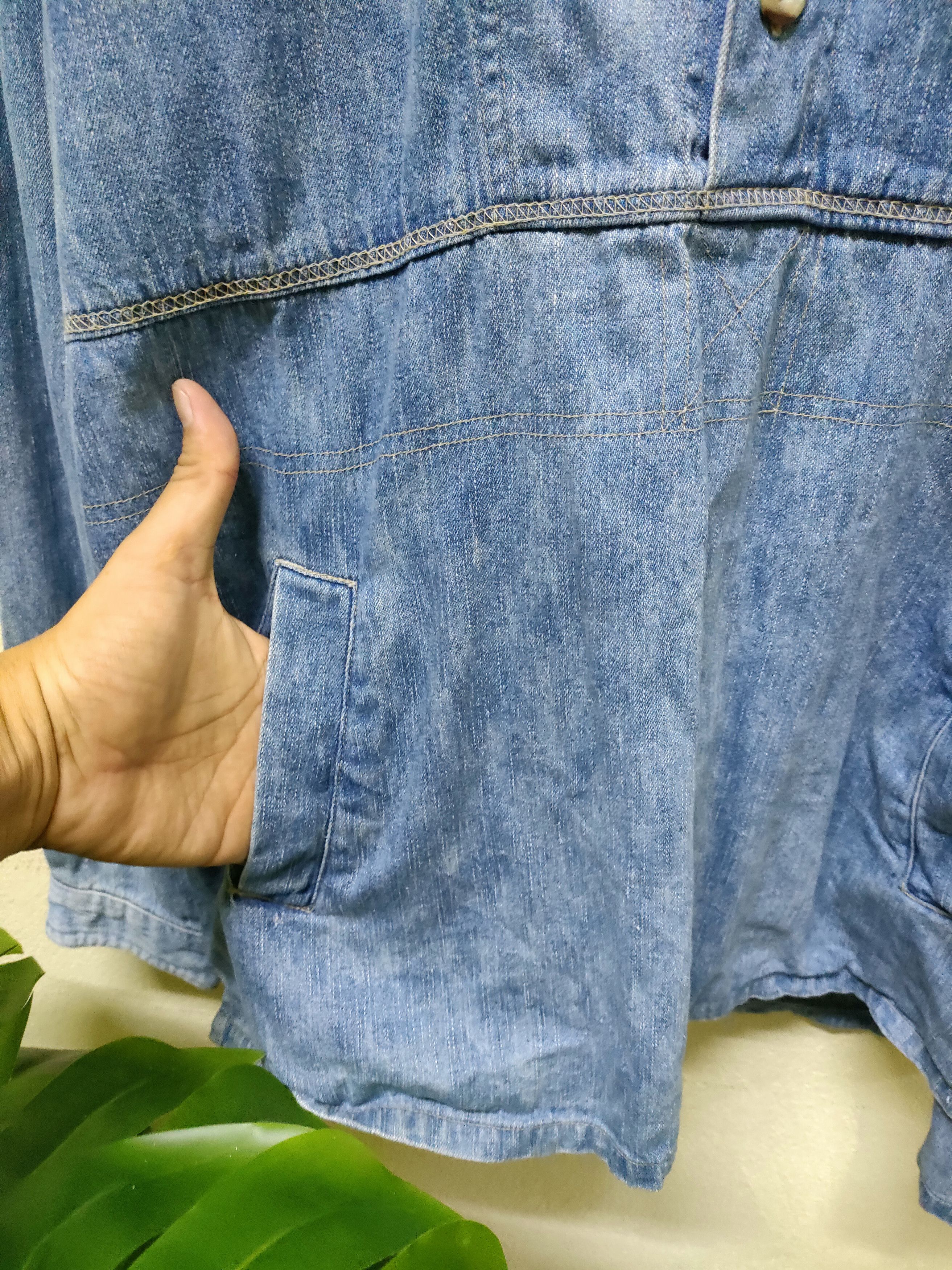 Japanese Brand Dodgers Denim Hoodie Half Button Size US L / EU 52-54 / 3 - 5 Thumbnail
