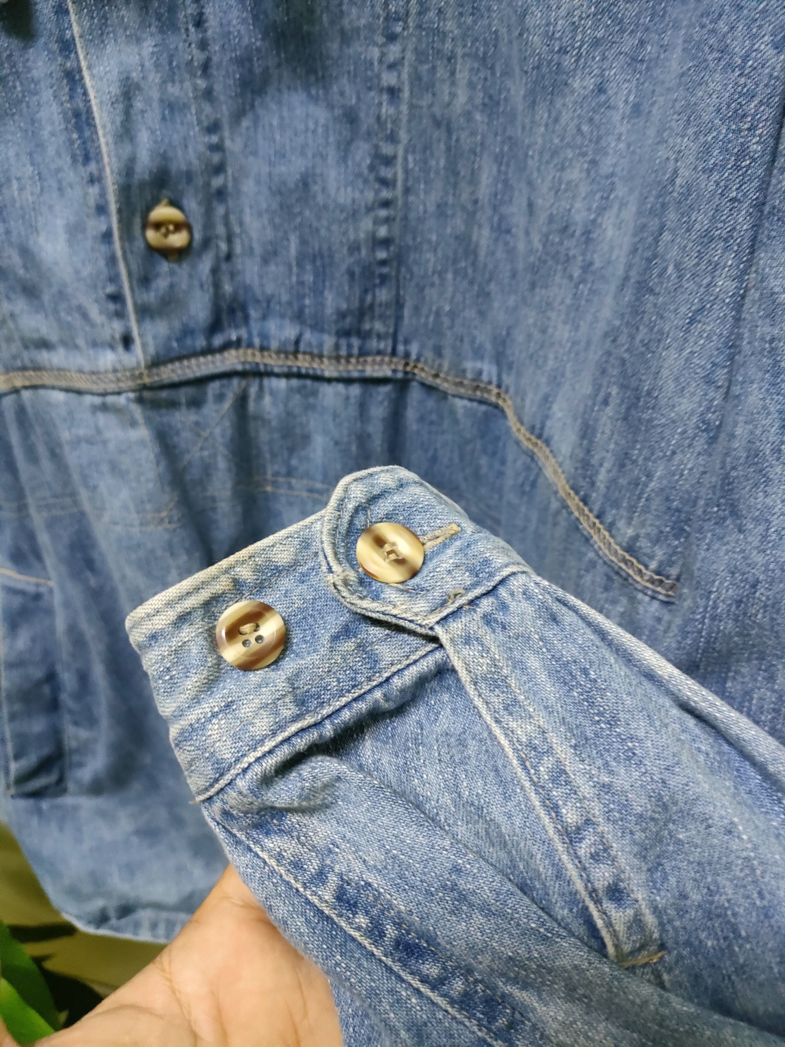 Japanese Brand Dodgers Denim Hoodie Half Button Size US L / EU 52-54 / 3 - 4 Thumbnail