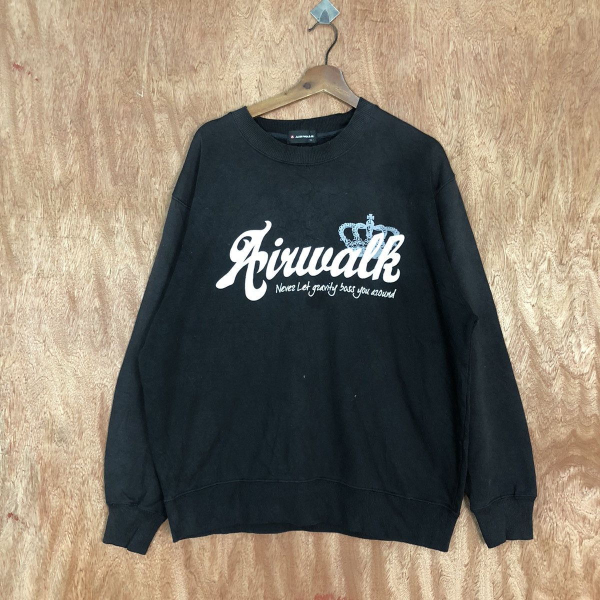 Airwalk Black Sweatshirt vintage skater #c866