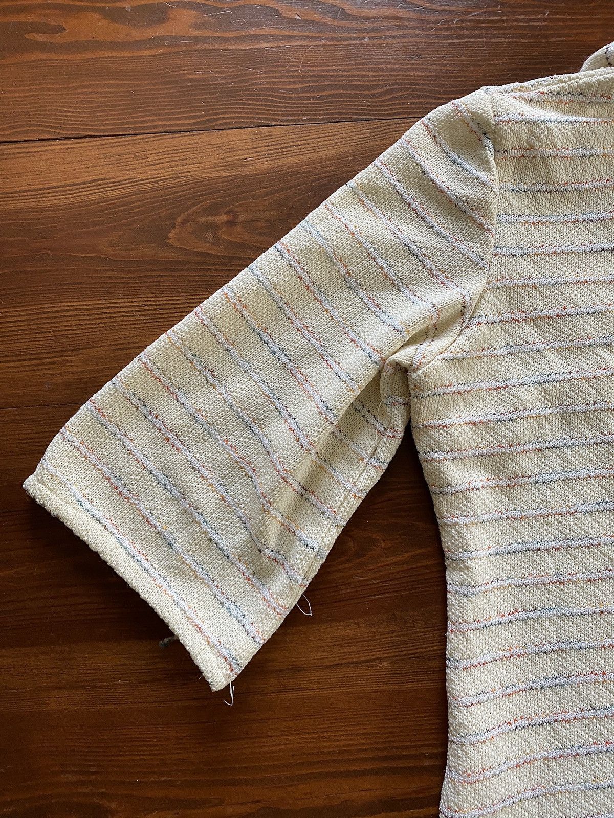 Vintage Vintage 70’s Polyester Knit Women’s V-Neck Shirt Size M / US 6-8 / IT 42-44 - 12 Thumbnail