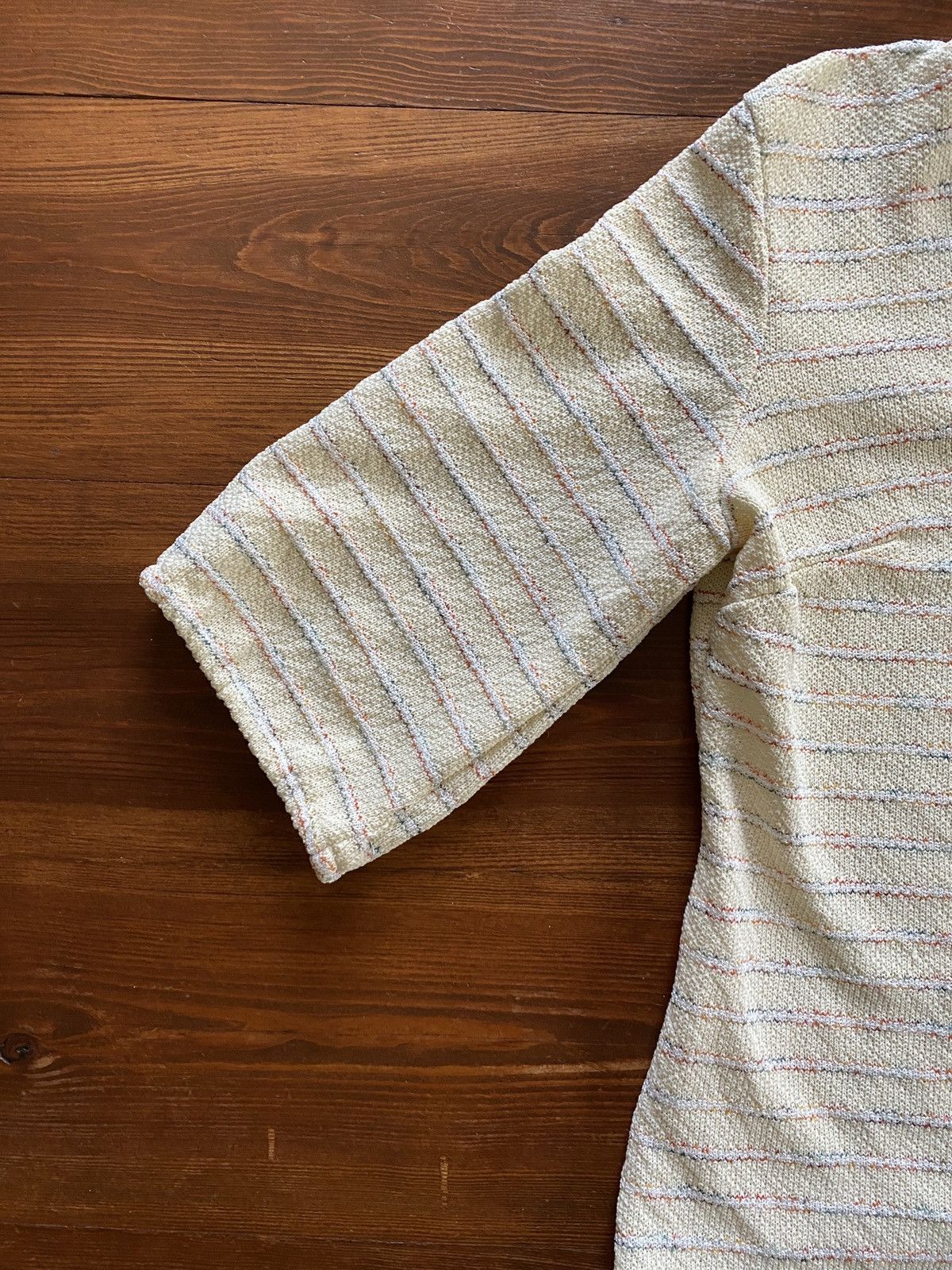 Vintage Vintage 70’s Polyester Knit Women’s V-Neck Shirt Size M / US 6-8 / IT 42-44 - 5 Thumbnail