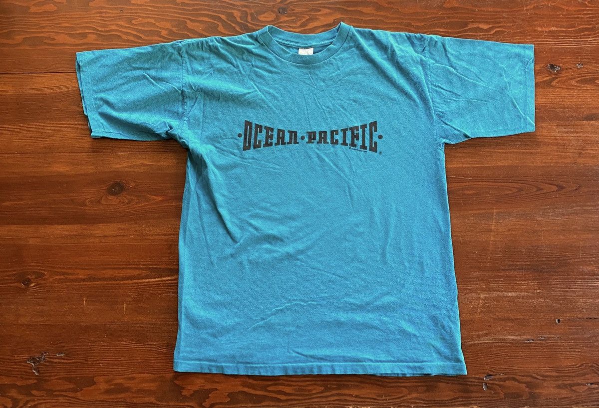 Ocean Pacific × Vintage Vintage ‘92 Ocean Pacific Single Stitch Striped Tee Size US XL / EU 56 / 4 - 1 Thumbnail