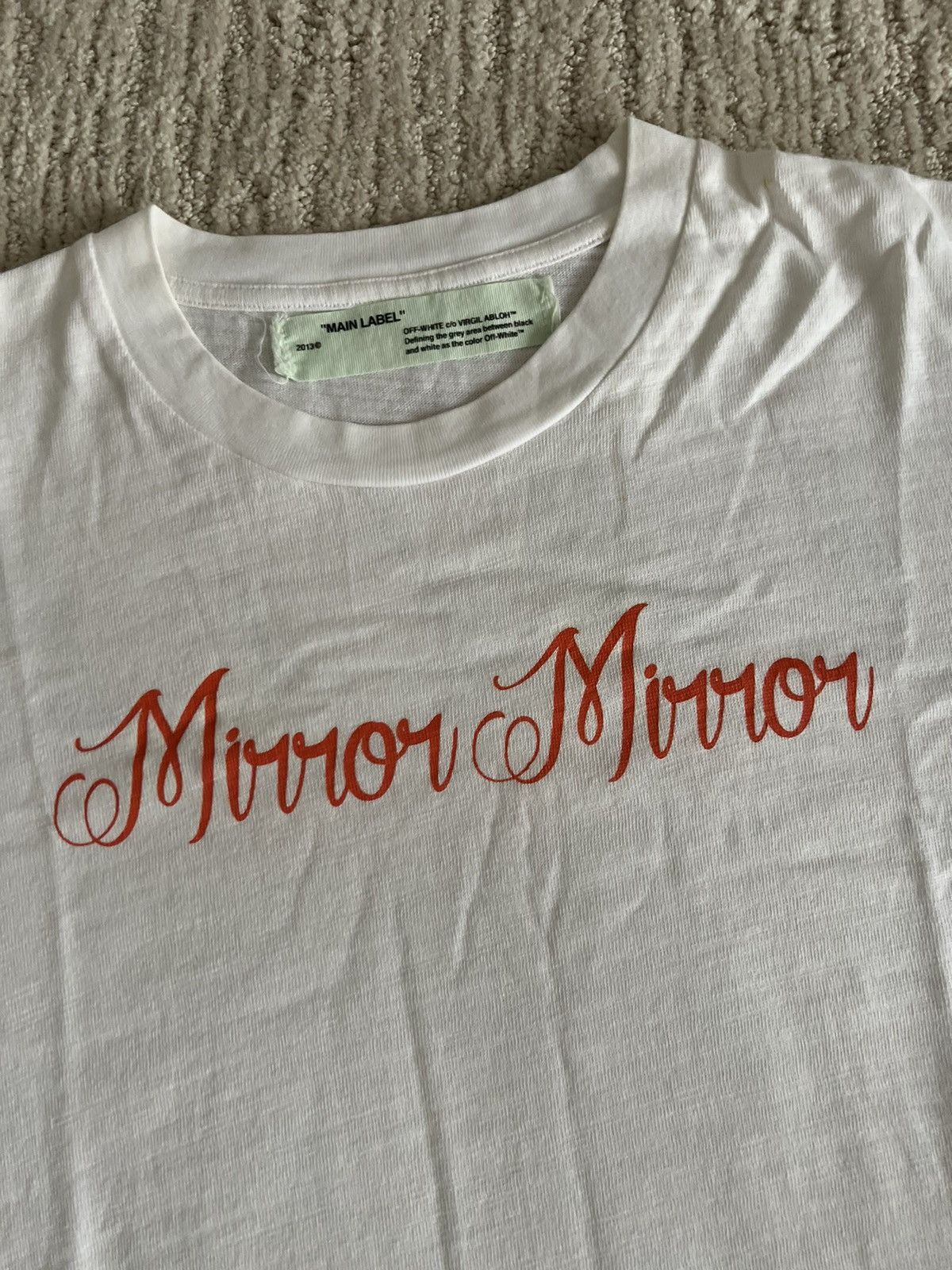 Off-White Off White Mirror Mirror on the Wall Tee Size US S / EU 44-46 / 1 - 4 Thumbnail