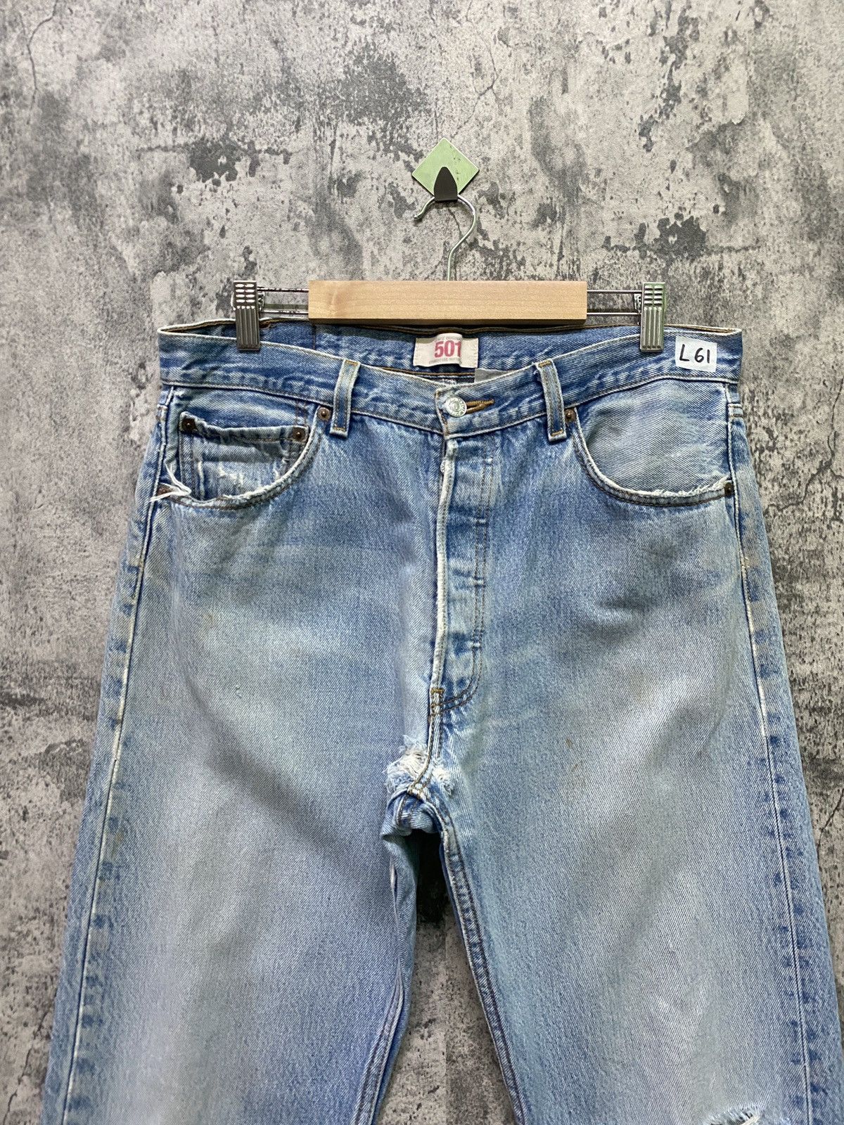 Levi's × Vintage Vintage LEVIS 501 Stone Wash Distressed Jeans- L61 Size US 32 / EU 48 - 3 Thumbnail
