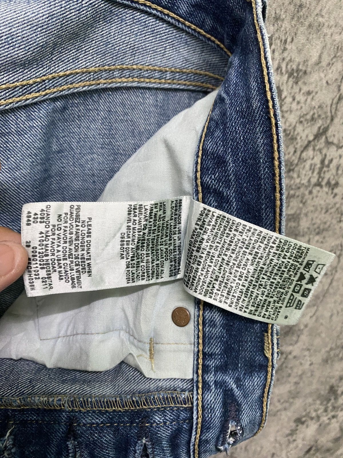 Levi's × Vintage Vintage Levi's 501 Super Distressed Jeans -L62 Size US 32 / EU 48 - 24 Thumbnail