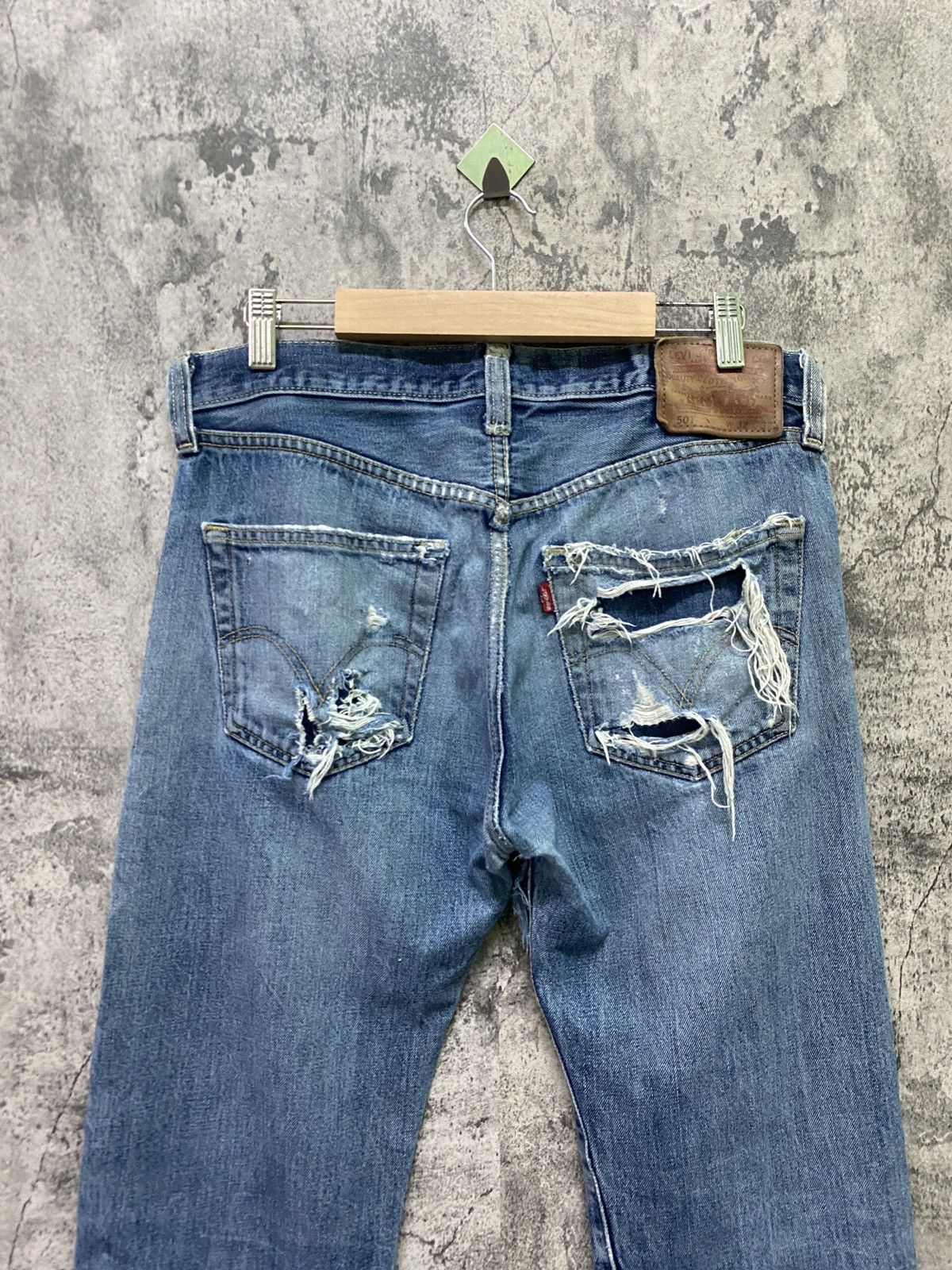 Levi's × Vintage Vintage Levi's 501 Super Distressed Jeans -L62 Size US 32 / EU 48 - 11 Thumbnail
