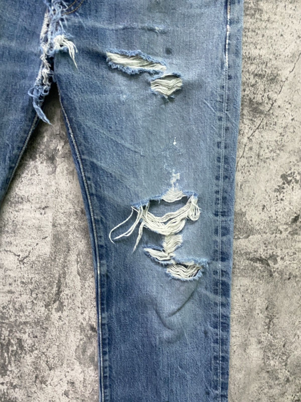 Levi's × Vintage Vintage Levi's 501 Super Distressed Jeans -L62 Size US 32 / EU 48 - 7 Thumbnail
