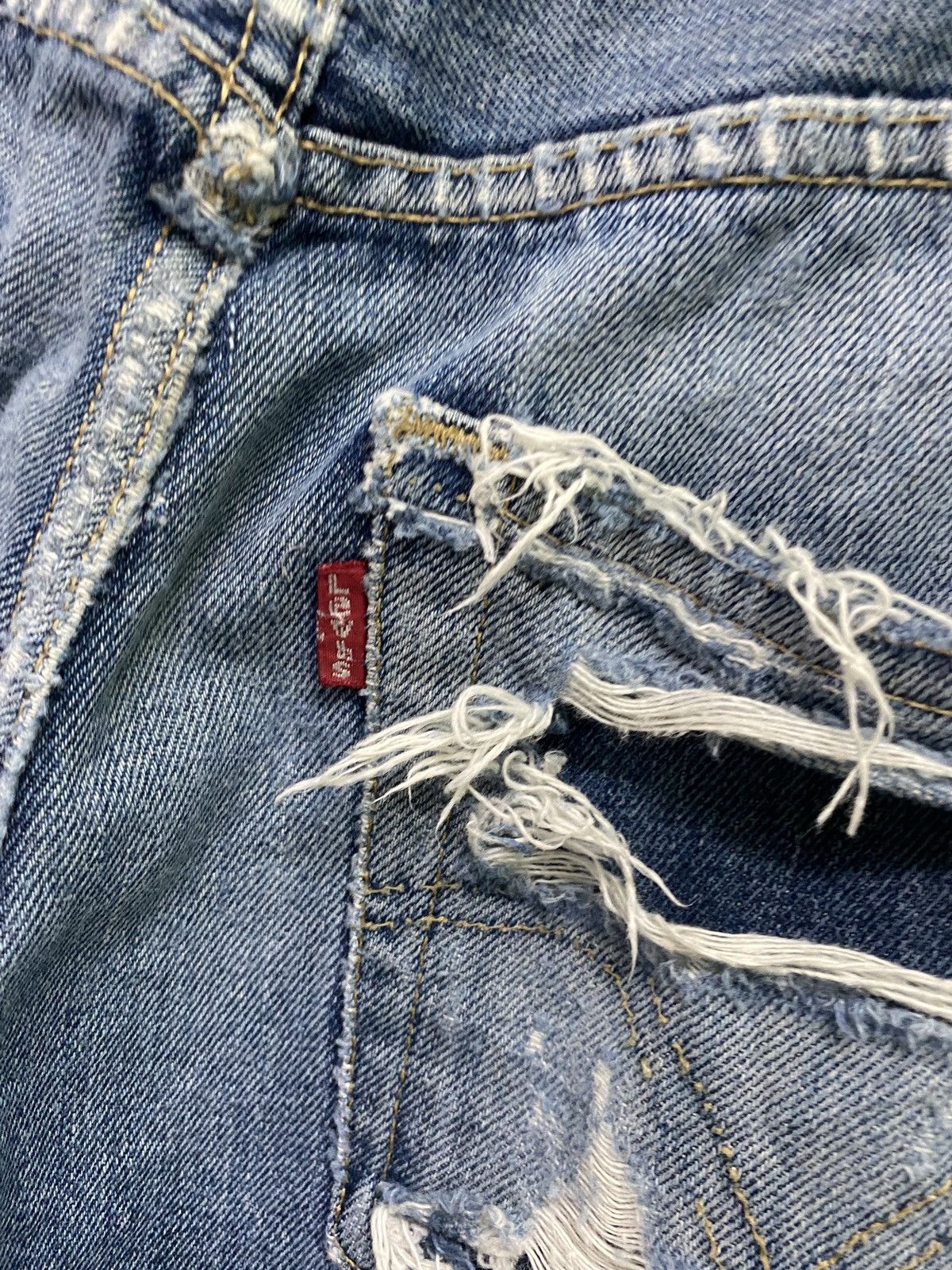 Levi's × Vintage Vintage Levi's 501 Super Distressed Jeans -L62 Size US 32 / EU 48 - 19 Thumbnail