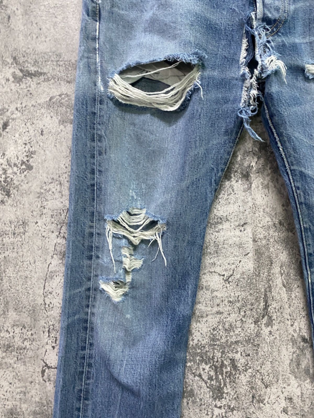 Levi's × Vintage Vintage Levi's 501 Super Distressed Jeans -L62 Size US 32 / EU 48 - 5 Thumbnail