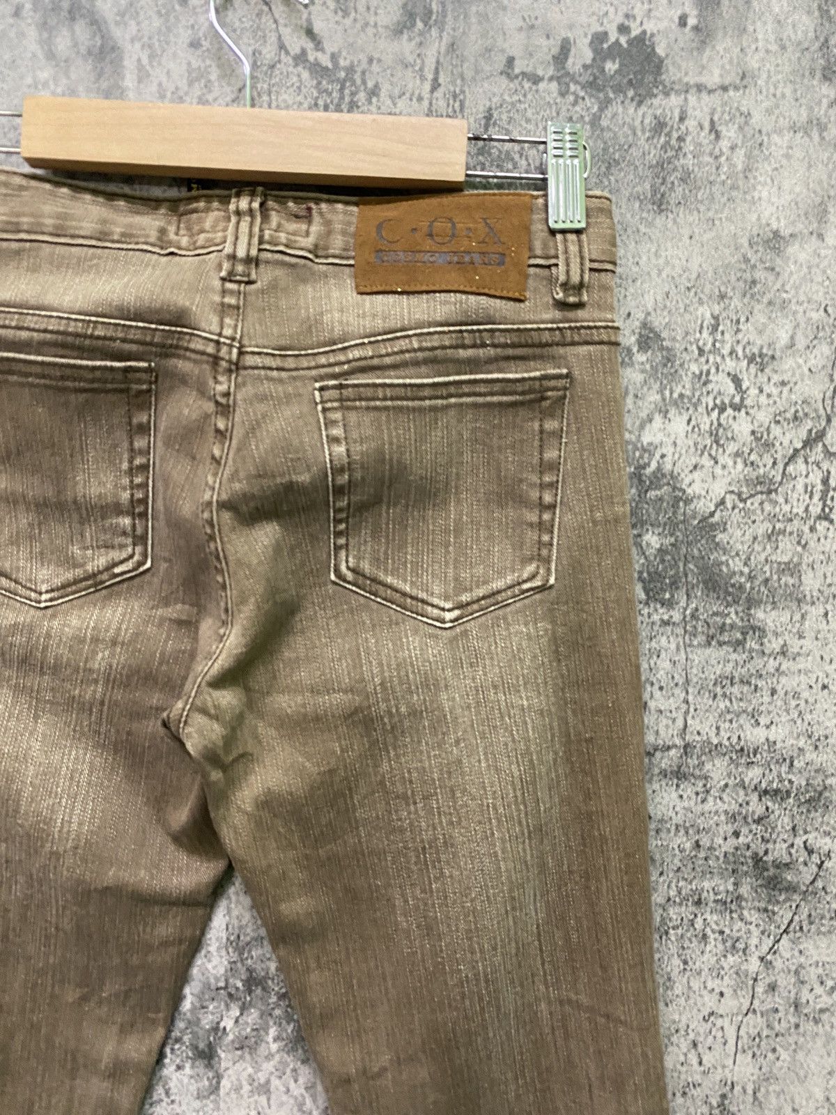 Designer × Japanese Brand Japanese C.O.X COSMO JEANS Flared Patchwork Pants Size US 27 - 12 Thumbnail