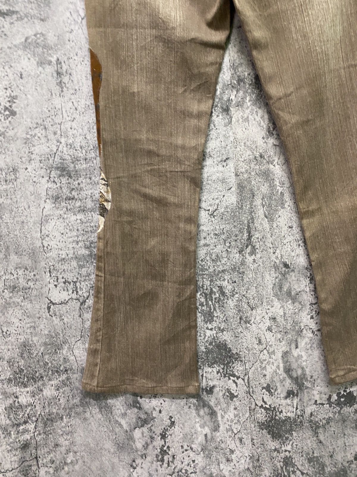 Designer × Japanese Brand Japanese C.O.X COSMO JEANS Flared Patchwork Pants Size US 27 - 14 Thumbnail