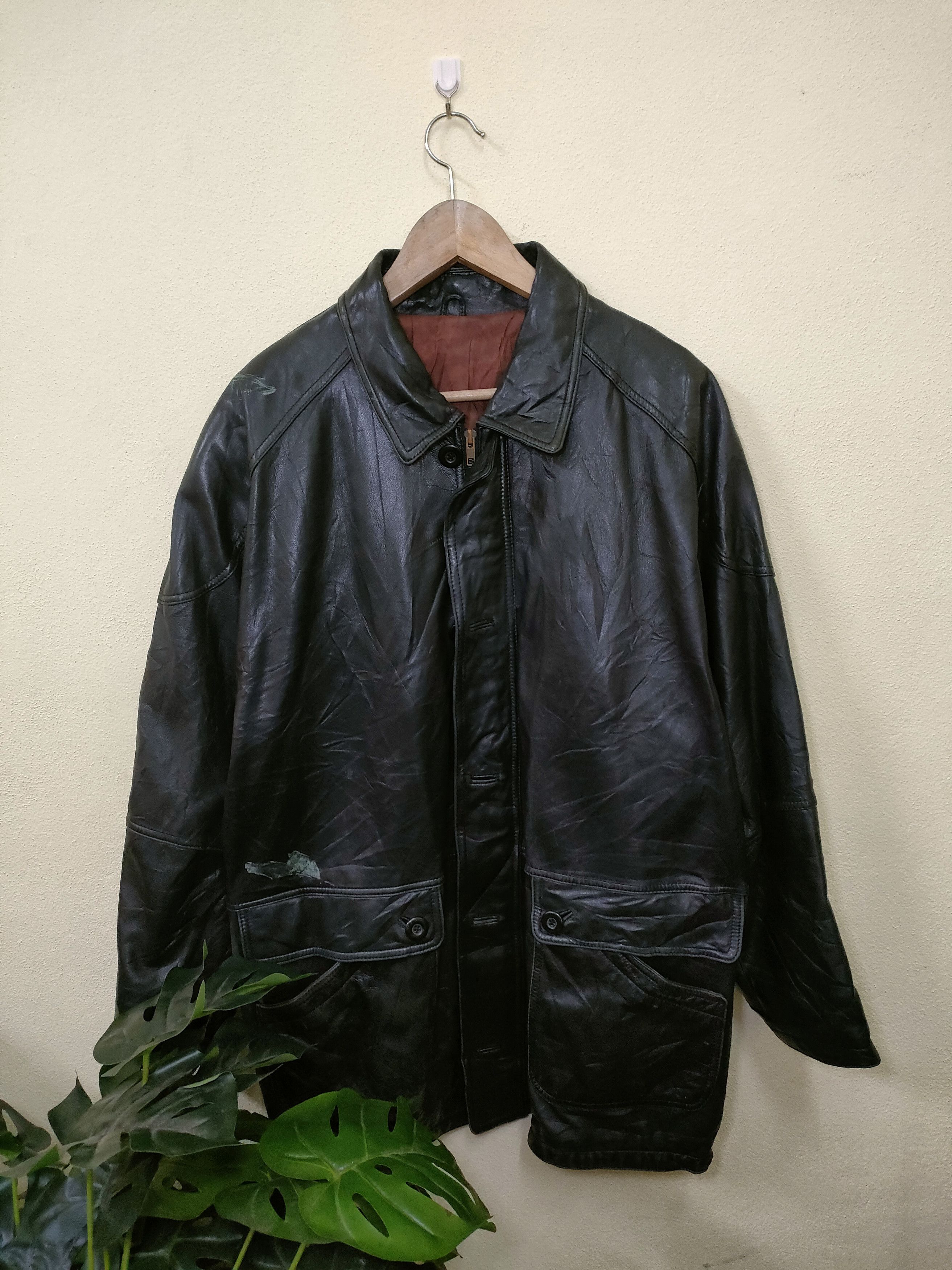 Other Polo Club Leather Long Jacket Size US L / EU 52-54 / 3 - 1 Thumbnail