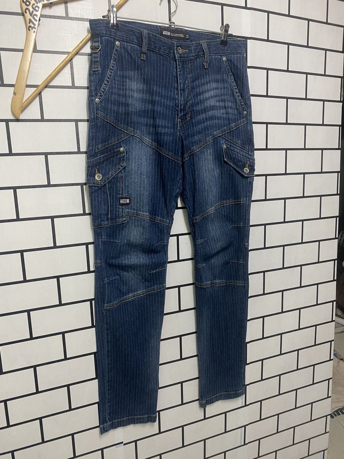 Designer × Japanese Brand Japanese Brand Blue B Cargo Multipocket Denim Size US 32 / EU 48 - 4 Thumbnail