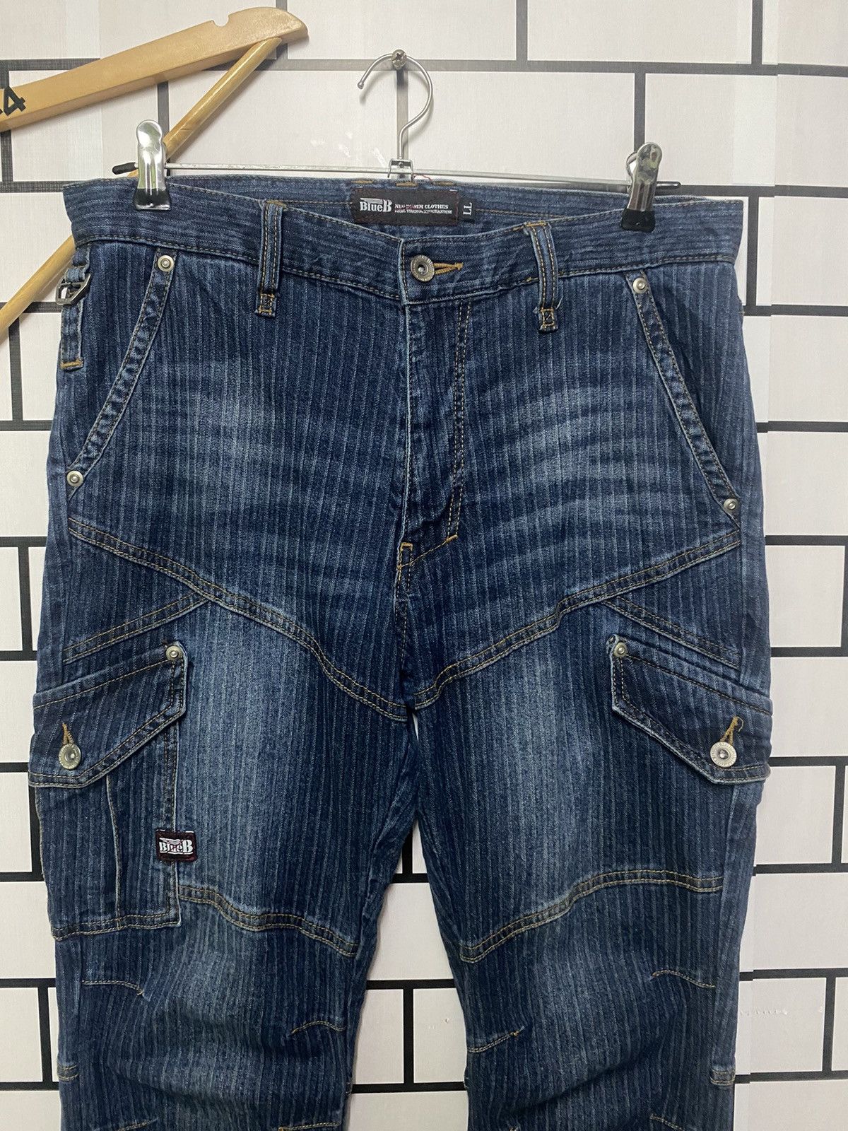 Designer × Japanese Brand Japanese Brand Blue B Cargo Multipocket Denim Size US 32 / EU 48 - 7 Thumbnail