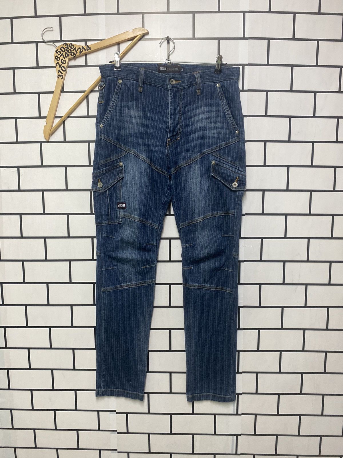 Japanese Brand Blue B Cargo Multipocket Denim