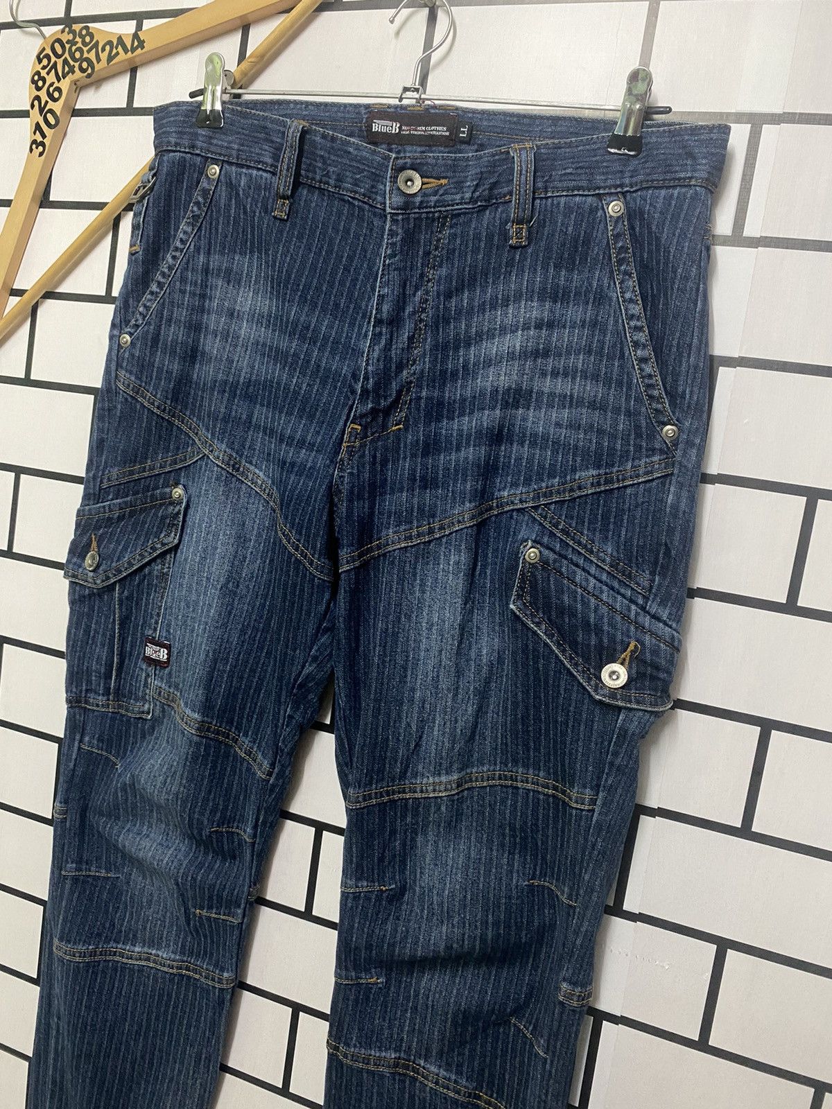 Designer × Japanese Brand Japanese Brand Blue B Cargo Multipocket Denim Size US 32 / EU 48 - 6 Thumbnail