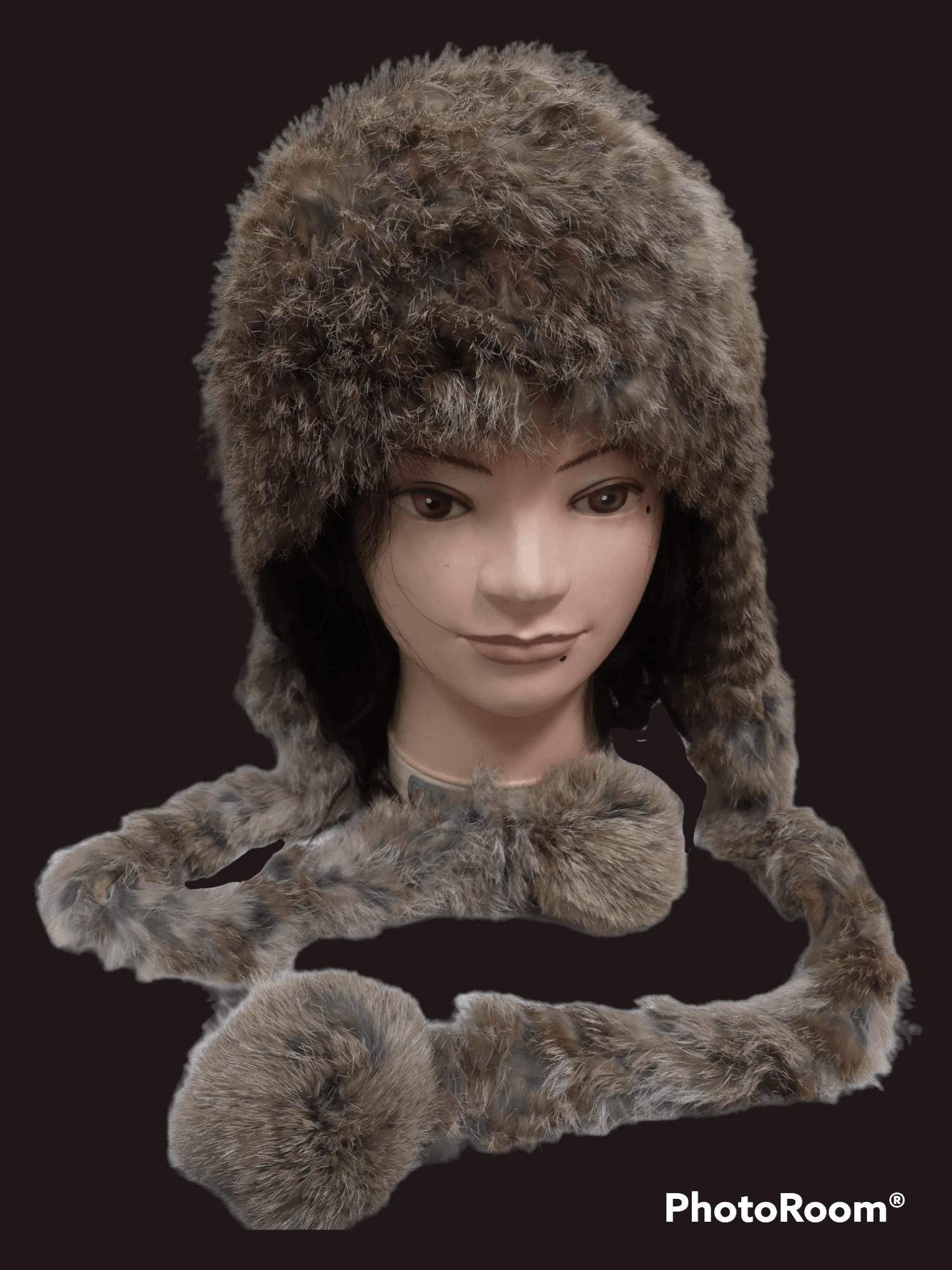 Japanese Brand Milsa Rabbit Fur Winter Hats Size ONE SIZE - 1 Thumbnail