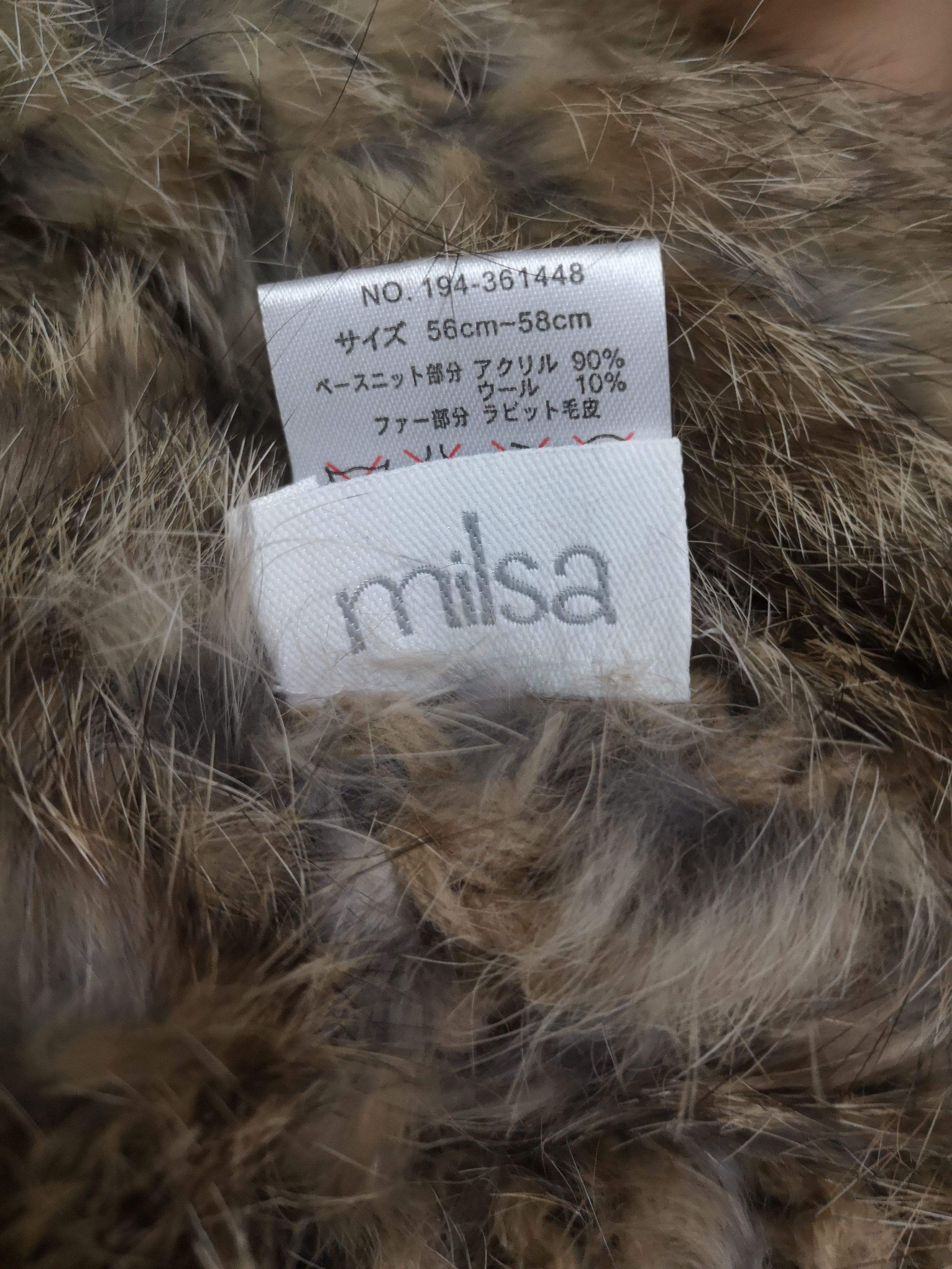 Japanese Brand Milsa Rabbit Fur Winter Hats Size ONE SIZE - 8 Thumbnail