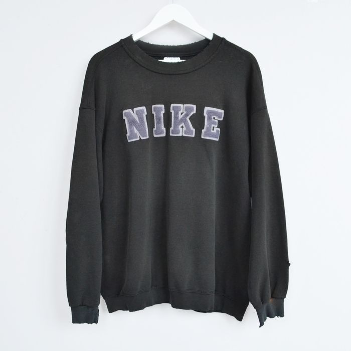 Nike Vintage Nike Spell Out Sweatshirt 90s Grey Grailed