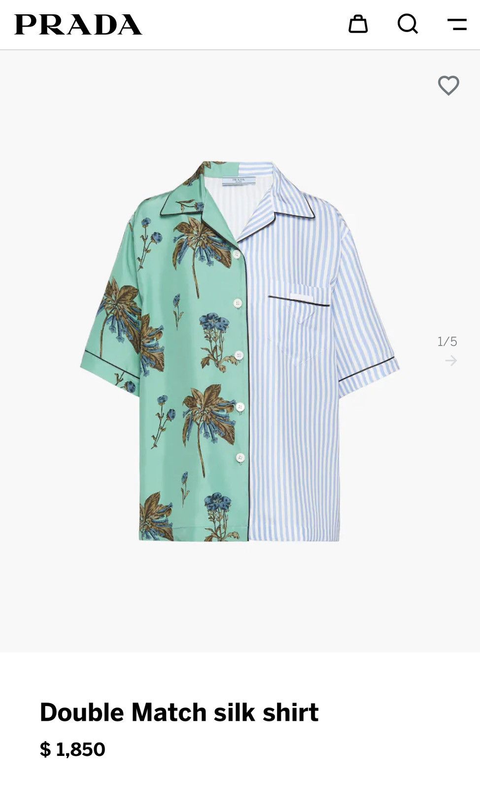 Prada Double Match silk shirt Size US M / EU 48-50 / 2 - 9 Thumbnail