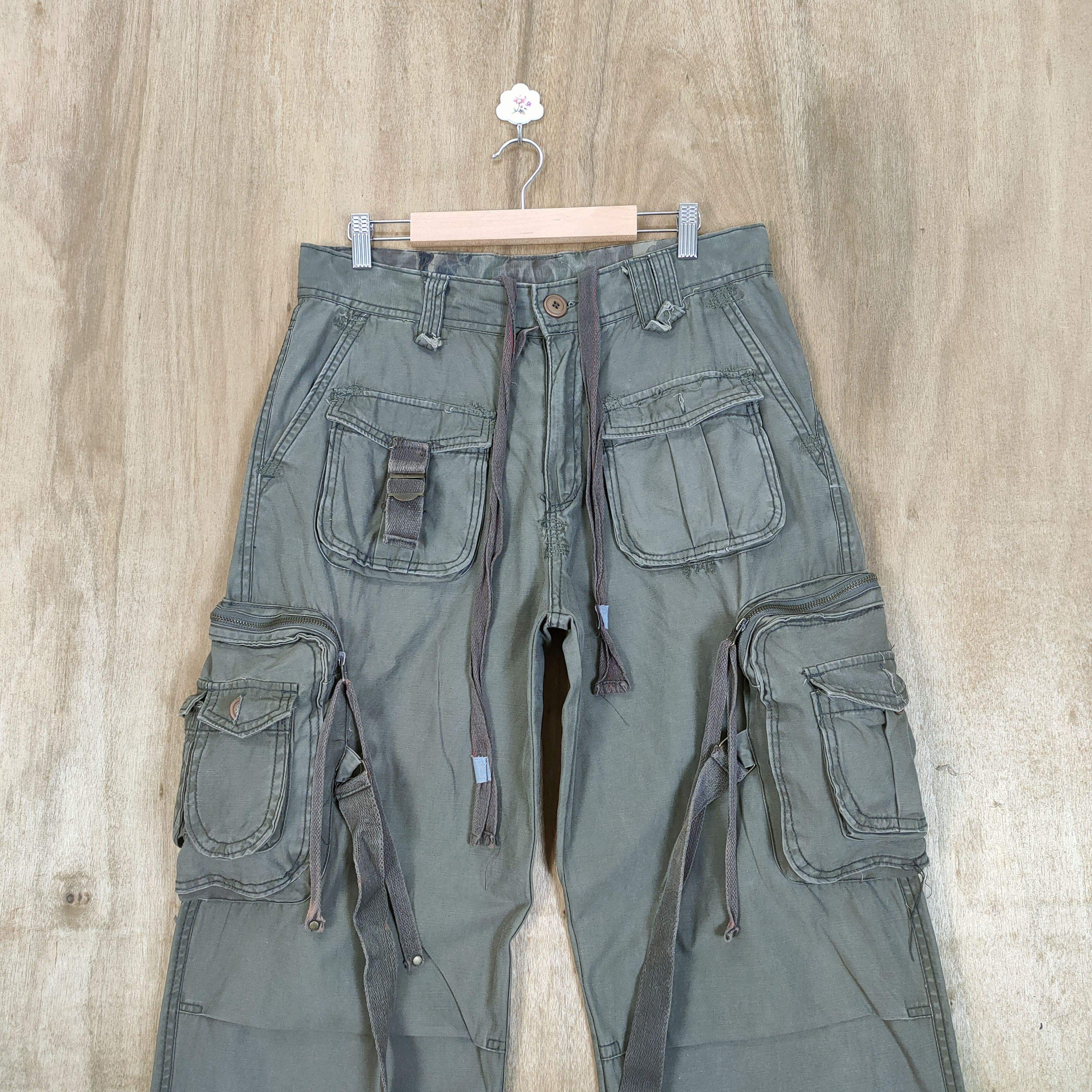 Japanese Brand × Seditionaries × Vintage VINTAGE GAME FADED BONDAGE CARGO PANTS Size US 34 / EU 50 - 2 Thumbnail