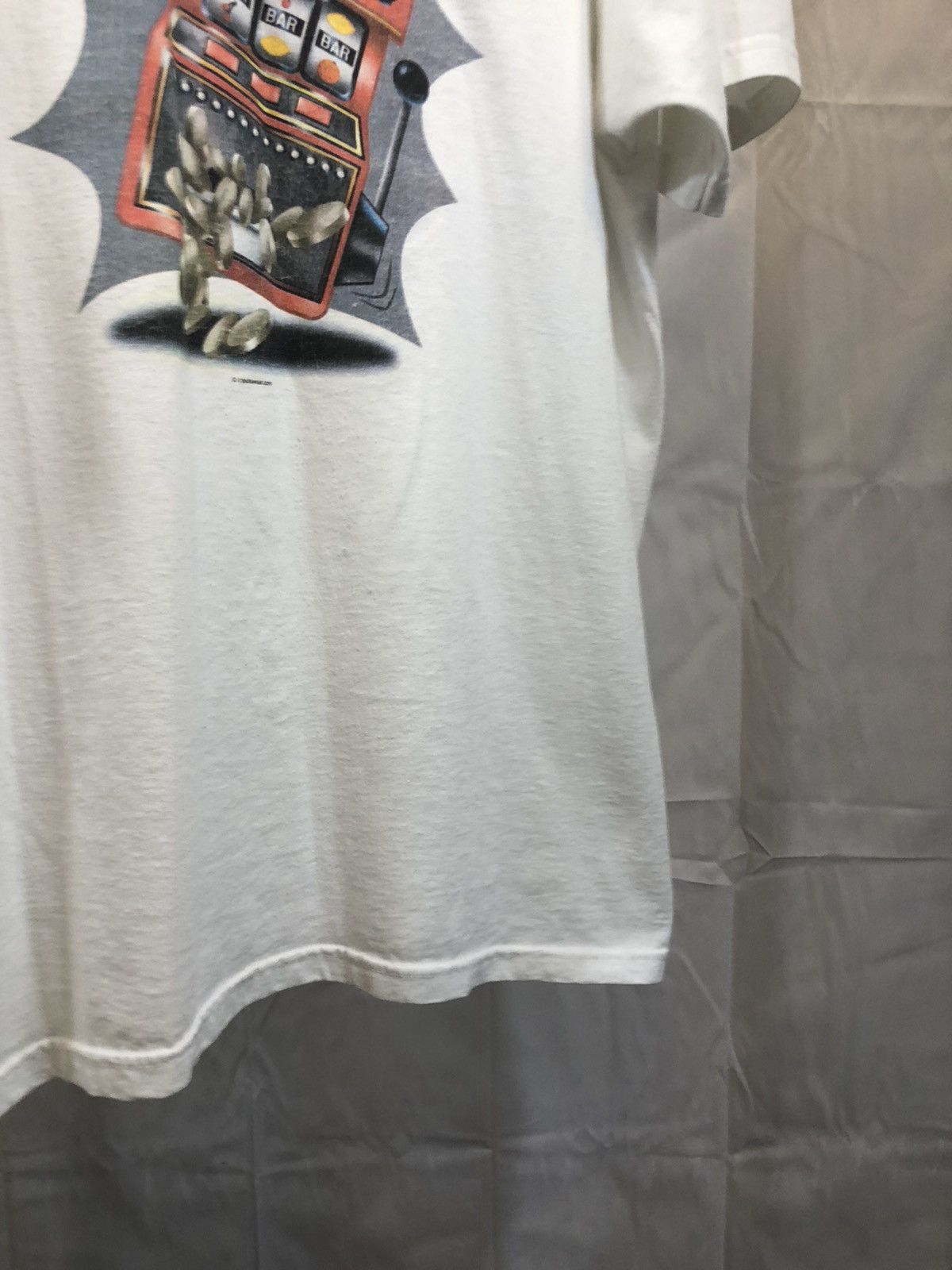 Vintage Y2K Jackpot Casino Slot Machine White Gambler Tee Size US XL / EU 56 / 4 - 5 Thumbnail
