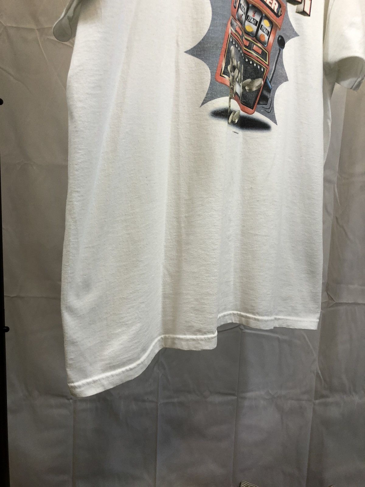 Vintage Y2K Jackpot Casino Slot Machine White Gambler Tee Size US XL / EU 56 / 4 - 9 Thumbnail