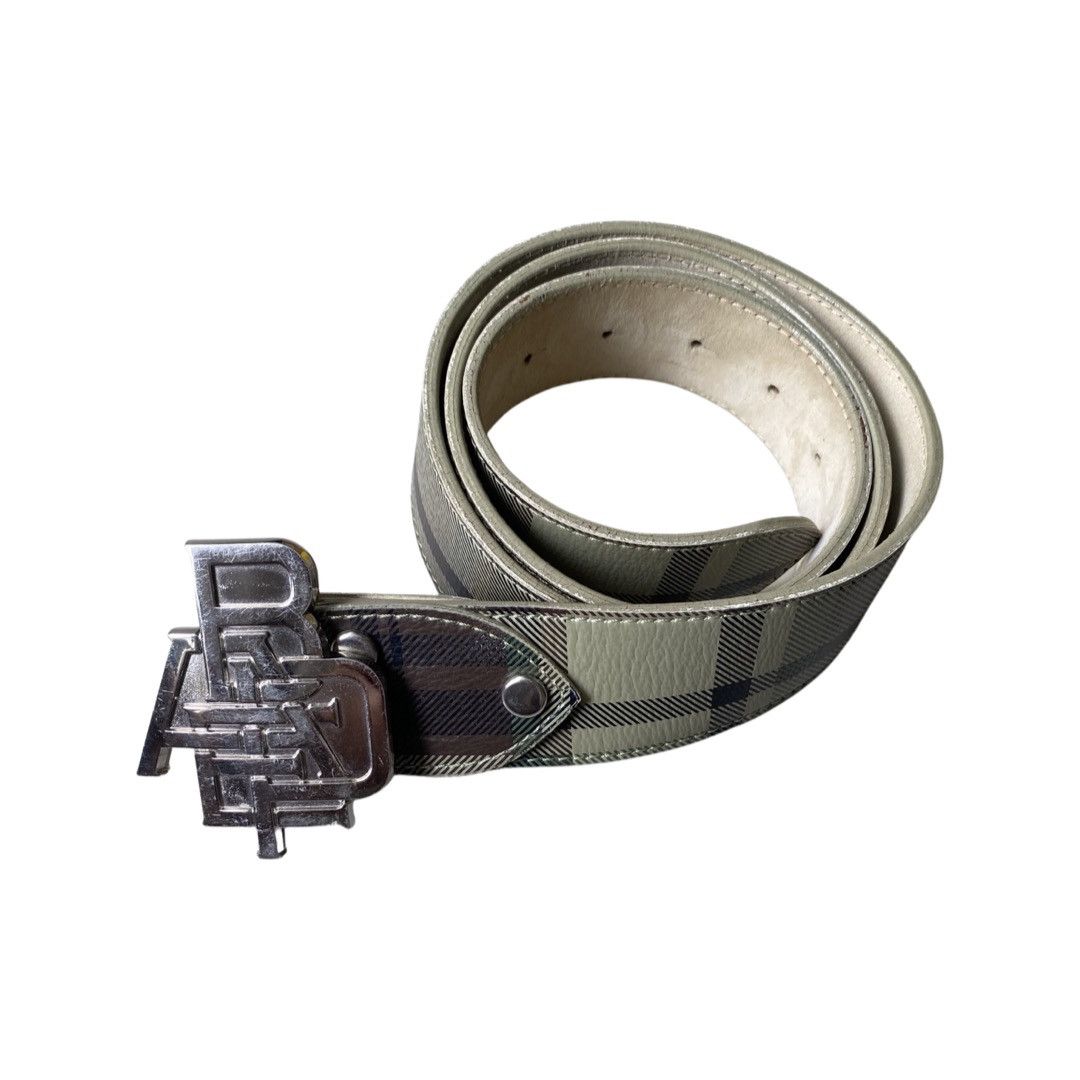 image of Bape Green Plaid Belt, Men's