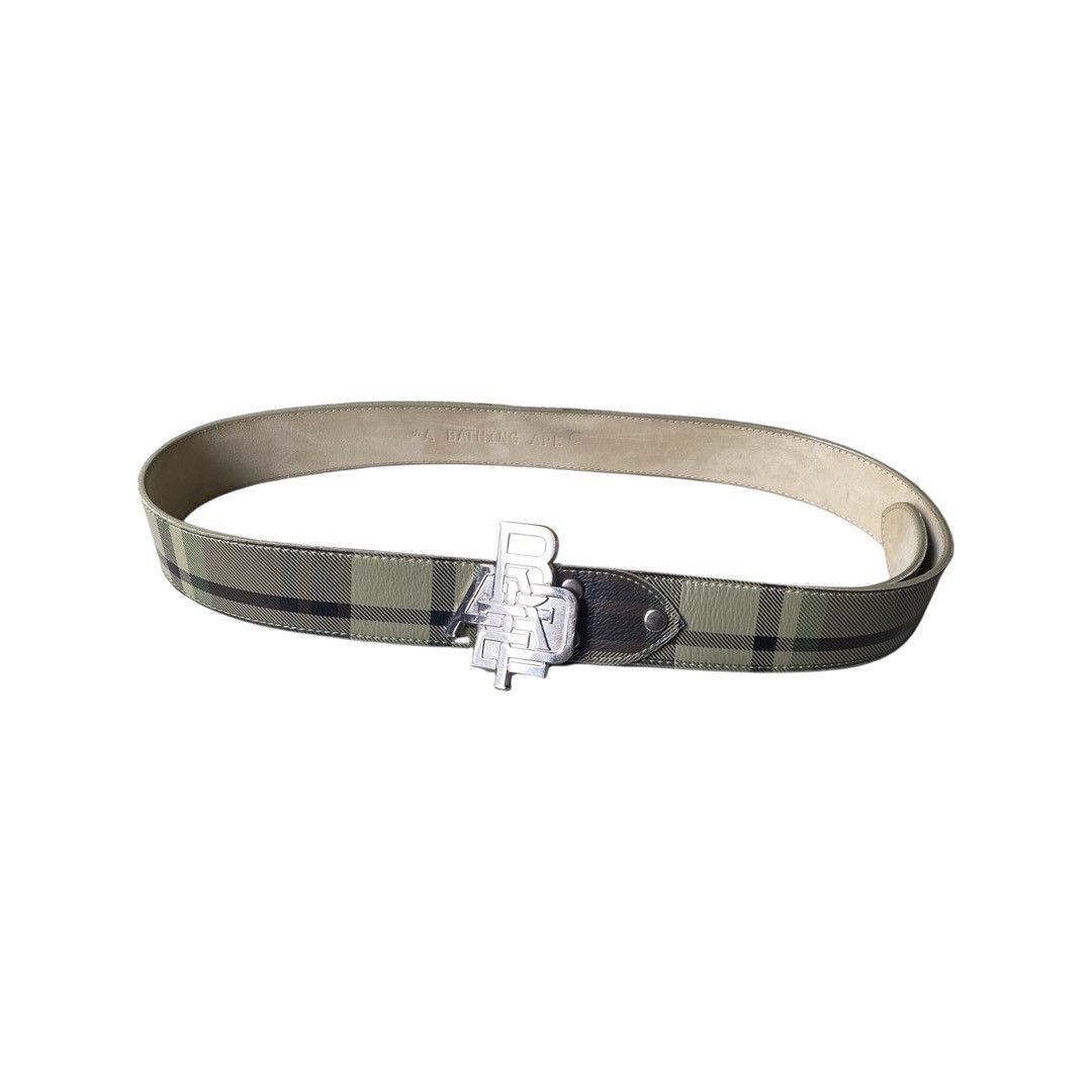 Bape Bape Check Leather Belt Size ONE SIZE - 2 Thumbnail