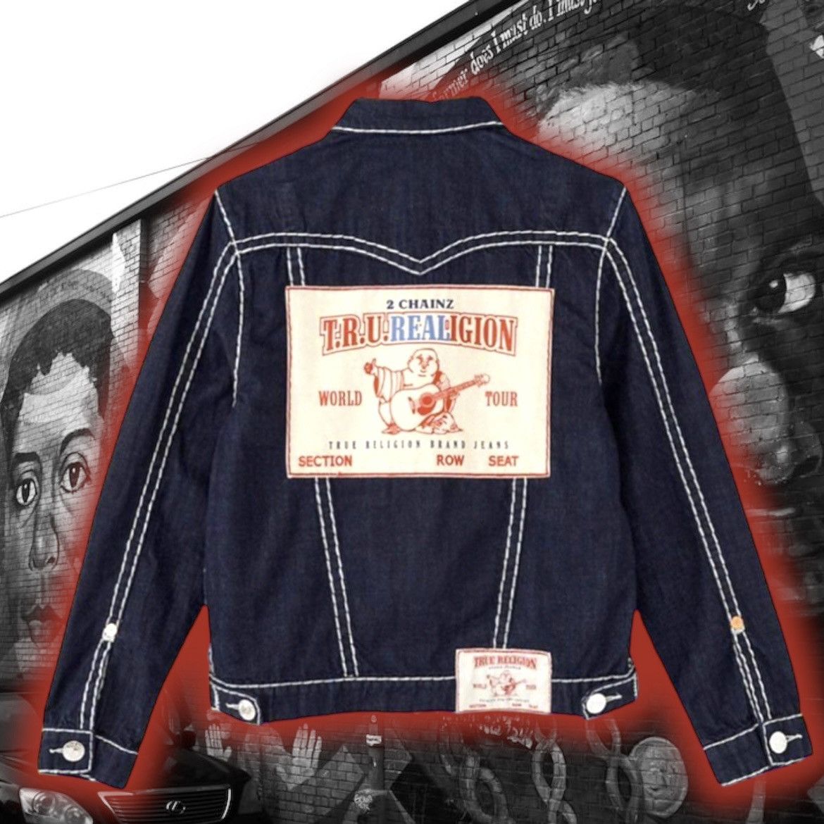 True Religion 2 Chainz ✌🏽 ⛓️ T.R.U. REALigion GA Super T Denim Jacket 🧥 Size US M / EU 48-50 / 2 - 4 Thumbnail