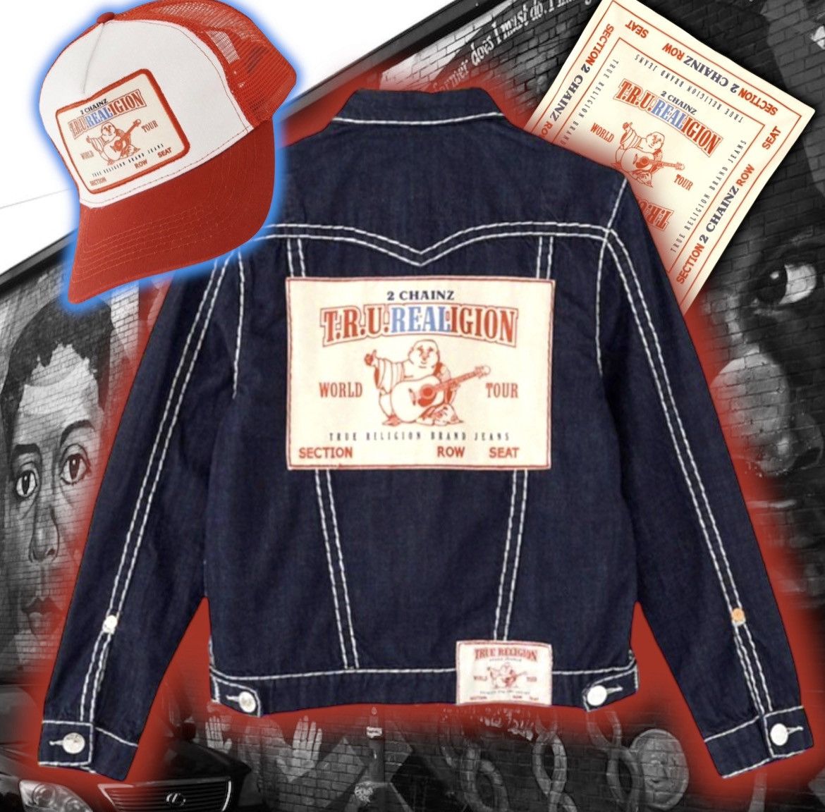 True Religion 2 Chainz ✌🏽 ⛓️ T.R.U. REALigion GA Super T Denim