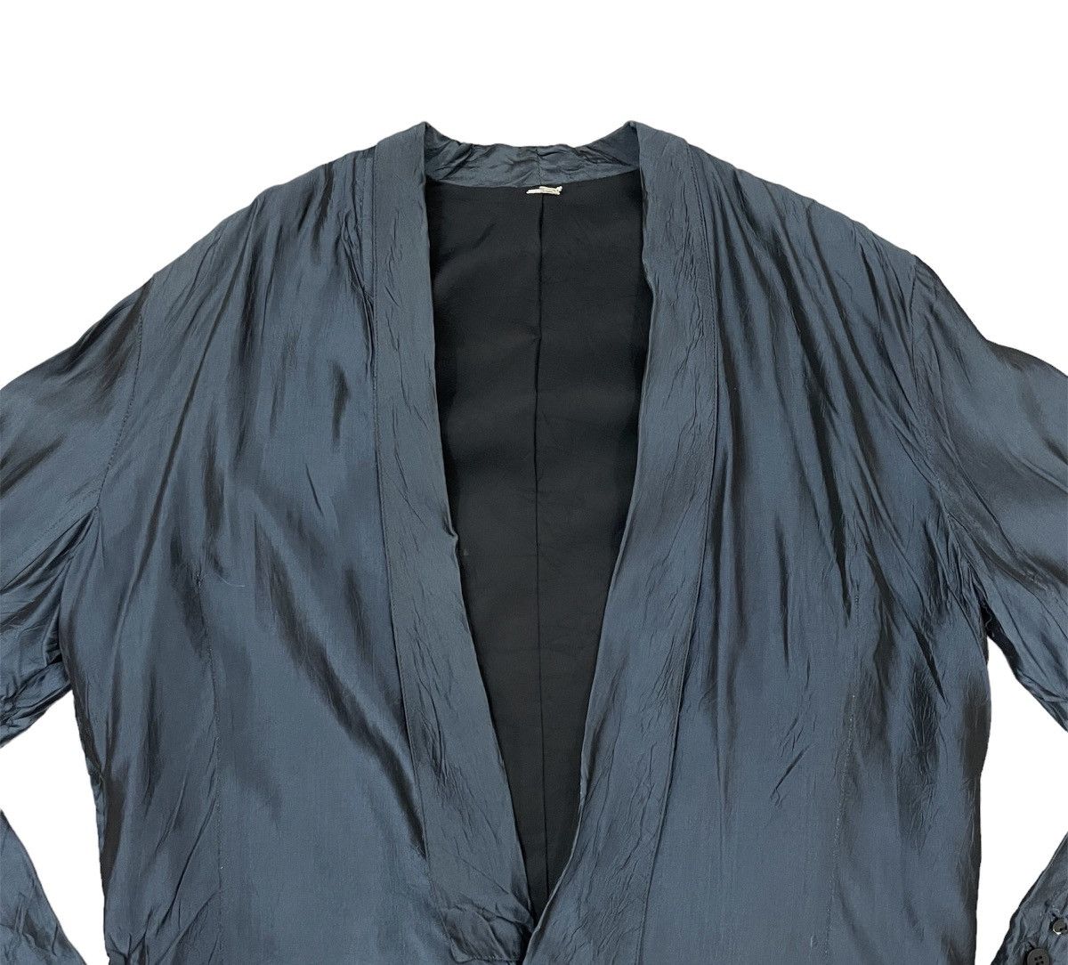 Yohji Yamamoto Vintage Y’s Yohji Yamamoto Shiny Meterial Coat Jacket Size US L / EU 52-54 / 3 - 3 Thumbnail