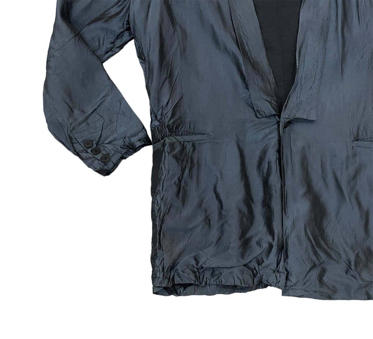 Yohji Yamamoto Vintage Y’s Yohji Yamamoto Shiny Meterial Coat Jacket Size US L / EU 52-54 / 3 - 2 Thumbnail