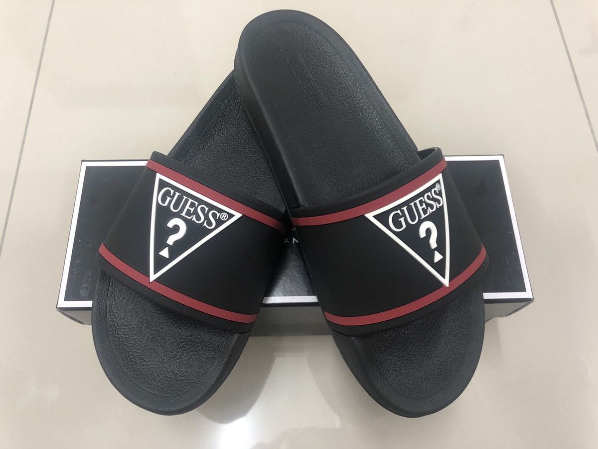 Guess Rare GUESS Embossed Triangle Logo Slide Sandals Size US 10 / EU 43 - 2 Thumbnail