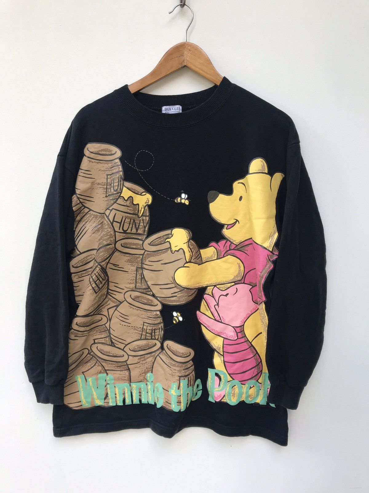 Disney × Vintage Vintage Winnie The Pooh Sweatshirt Black, Full Print Rare Size US M / EU 48-50 / 2 - 1 Thumbnail