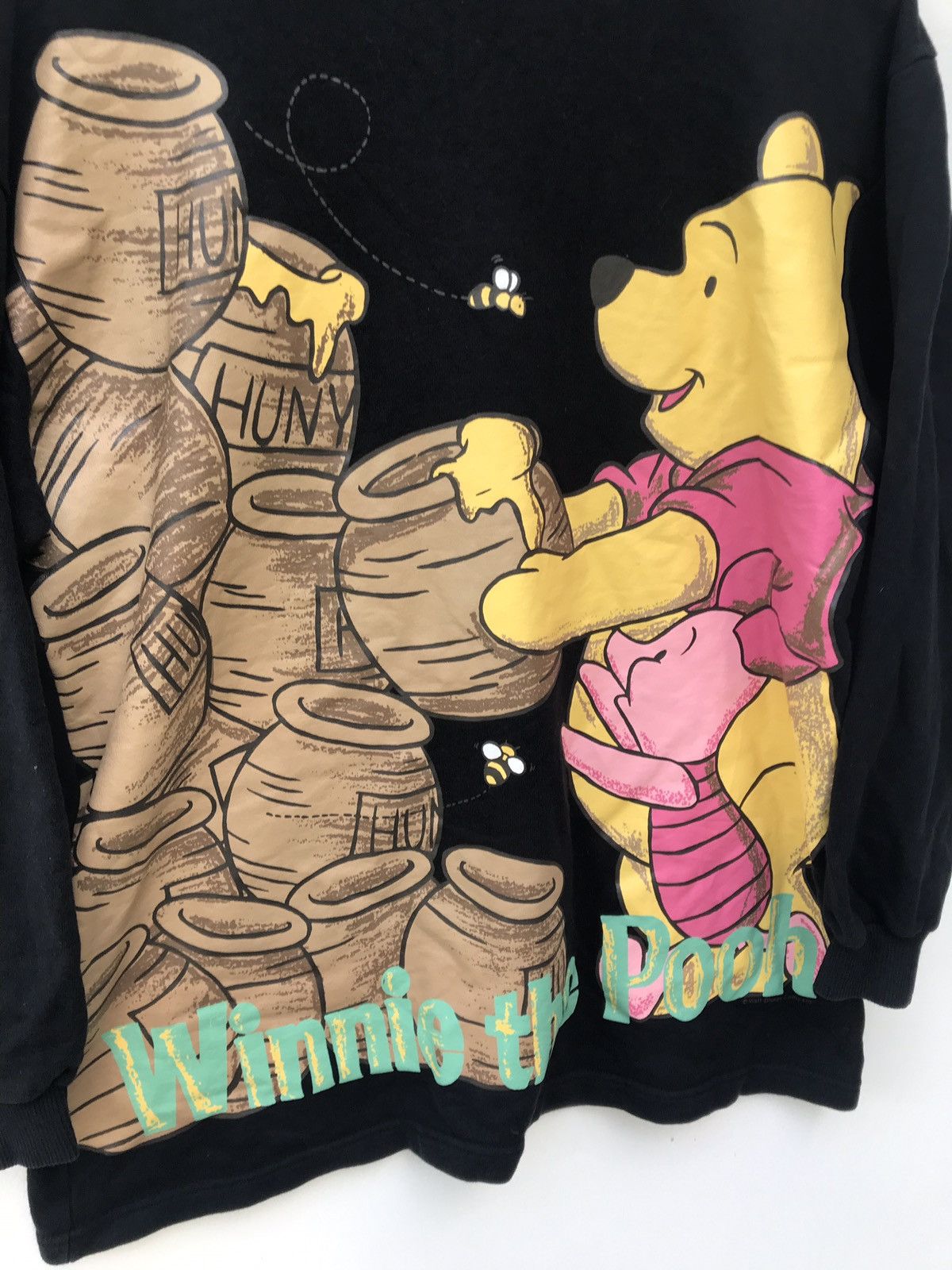 Disney × Vintage Vintage Winnie The Pooh Sweatshirt Black, Full Print Rare Size US M / EU 48-50 / 2 - 2 Thumbnail