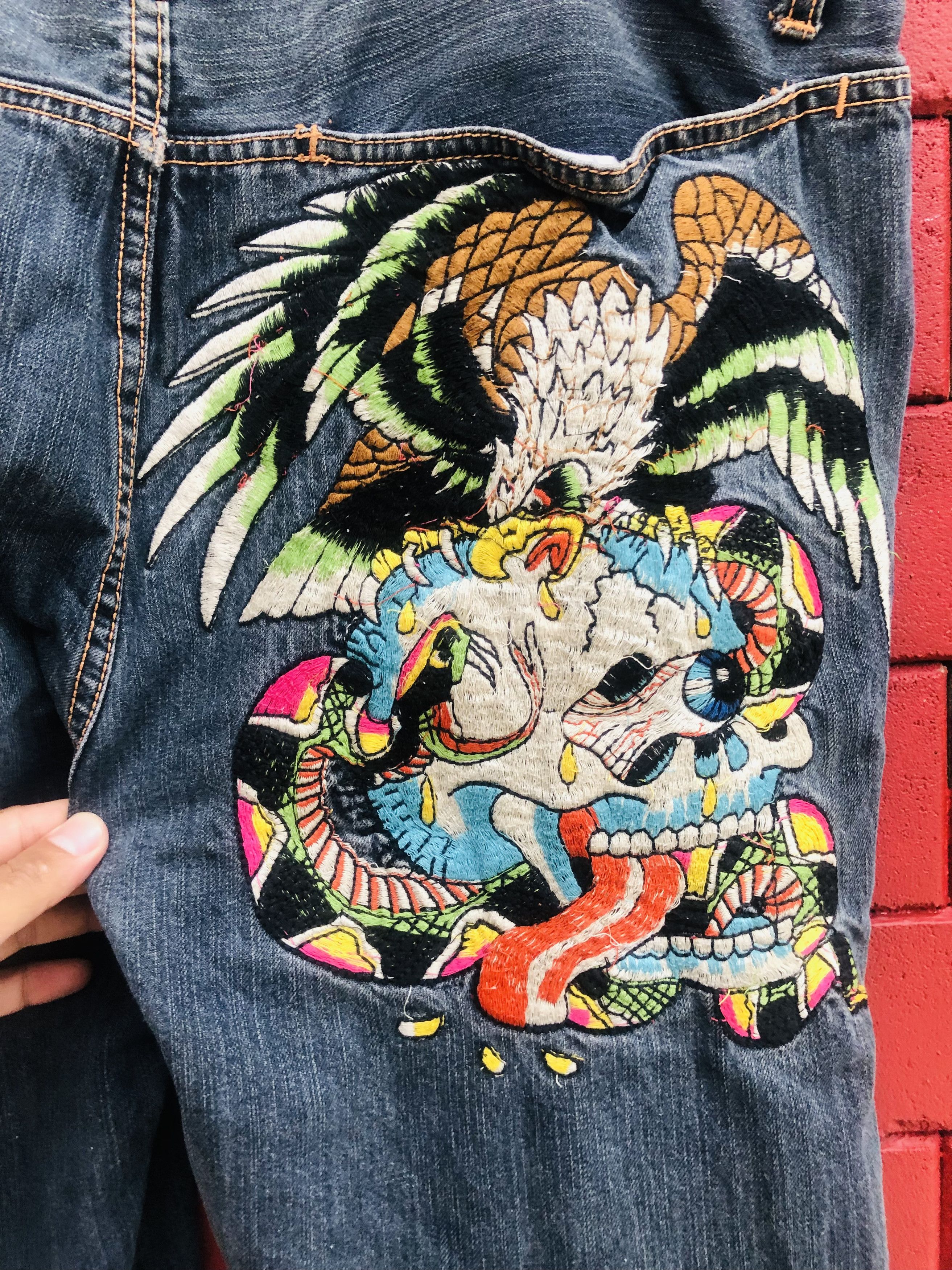 Japanese Brand Vintage Ed Hardy Designer Streetwear Fashion Style Size US 40 / EU 56 - 4 Thumbnail