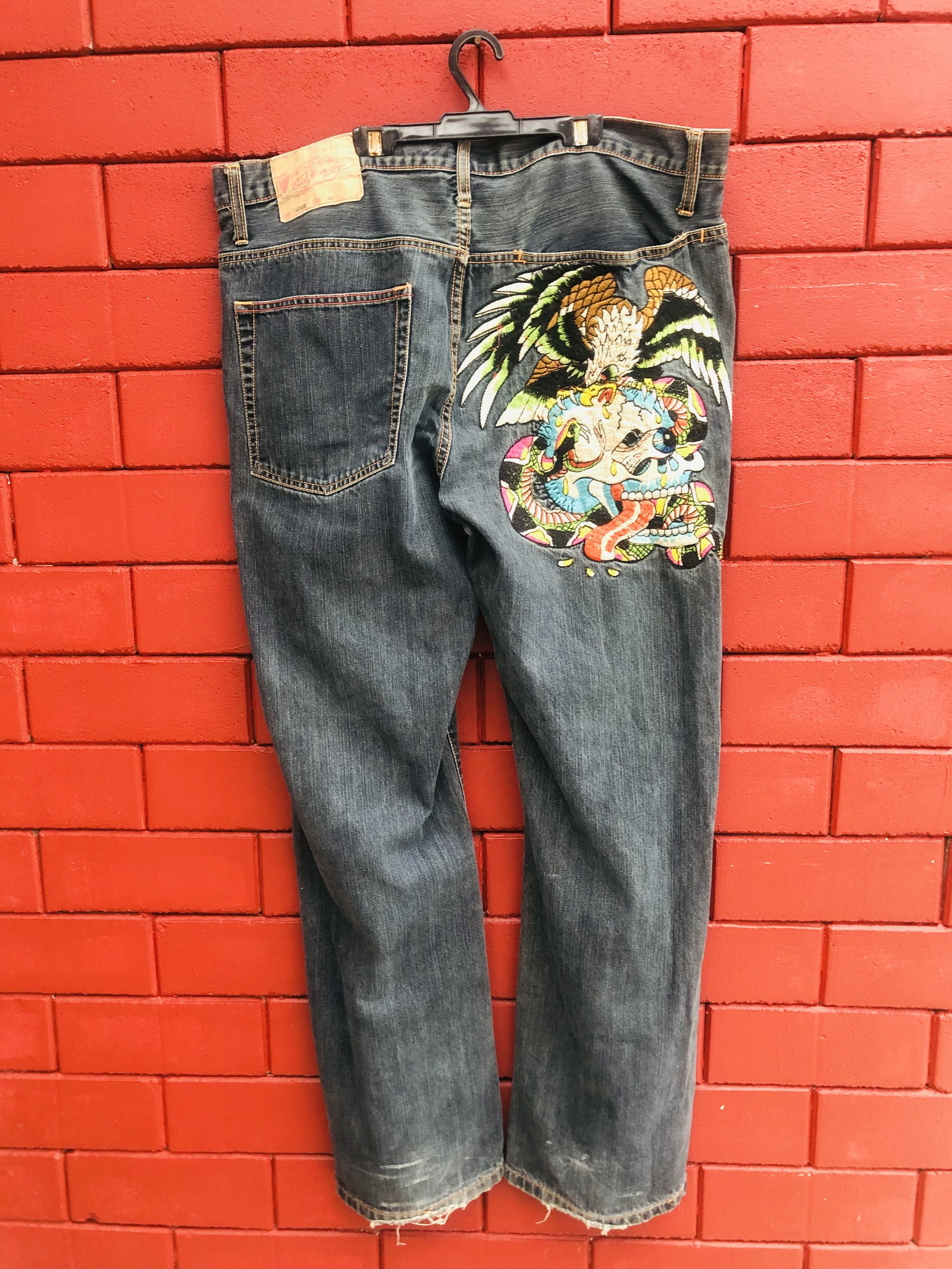 image of Vintage Ed Hardy Designer Streetwear Fashion Style in Brown, Men's (Size 40)