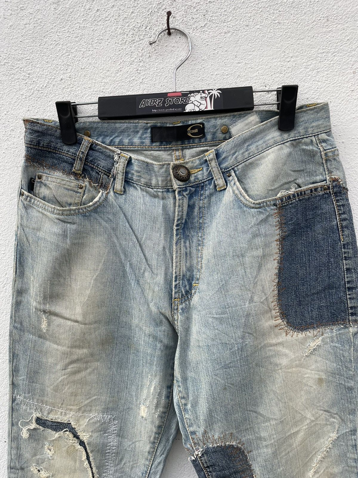 Just Cavalli Just Cavali Japan Market Distressed Flare Jeans Size US 32 / EU 48 - 2 Thumbnail