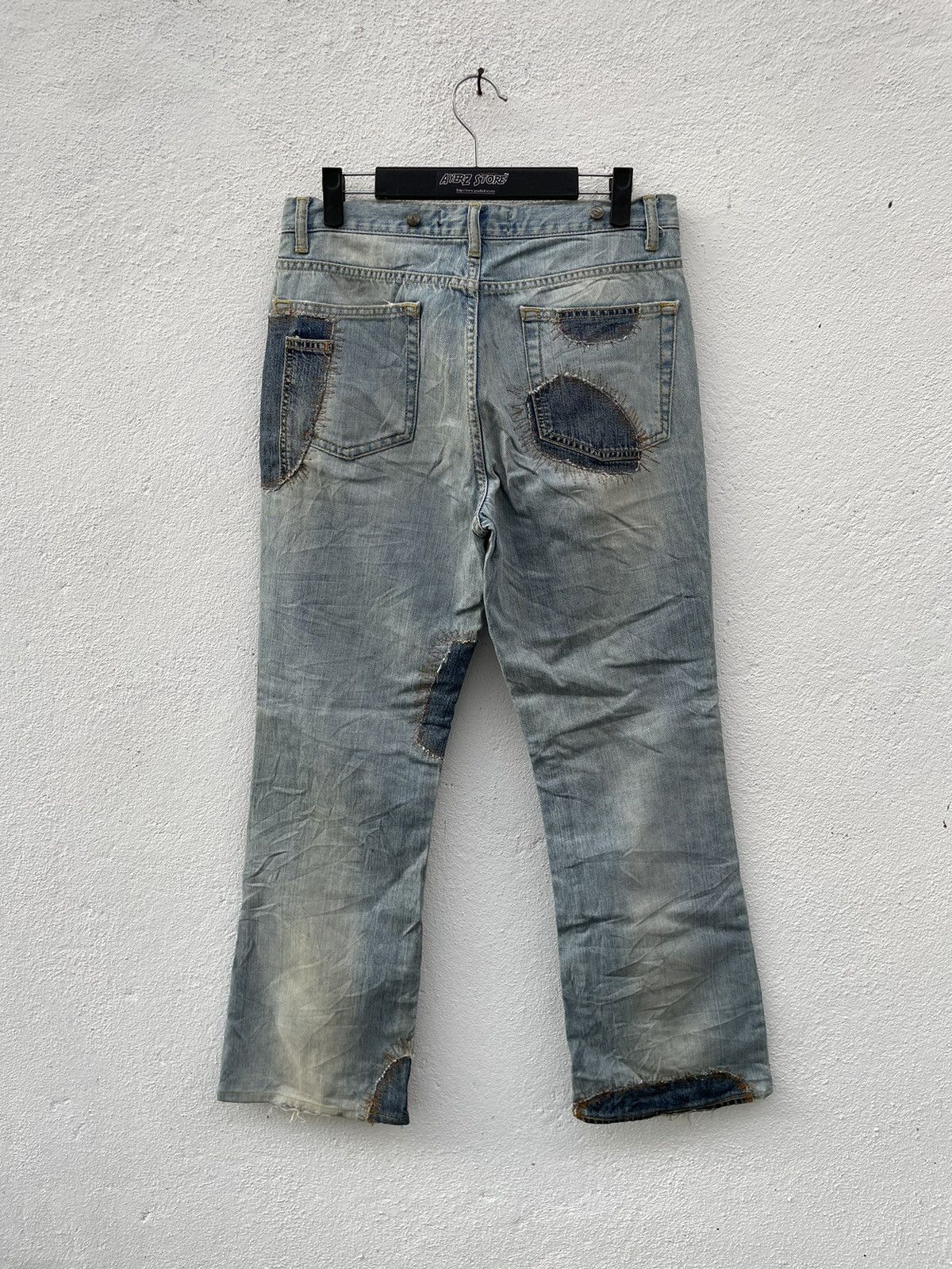 Just Cavalli Just Cavali Japan Market Distressed Flare Jeans Size US 32 / EU 48 - 8 Thumbnail