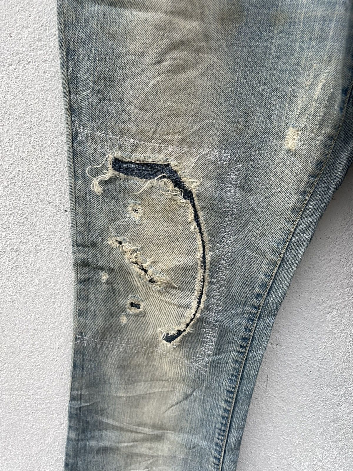 Just Cavalli Just Cavali Japan Market Distressed Flare Jeans Size US 32 / EU 48 - 3 Thumbnail