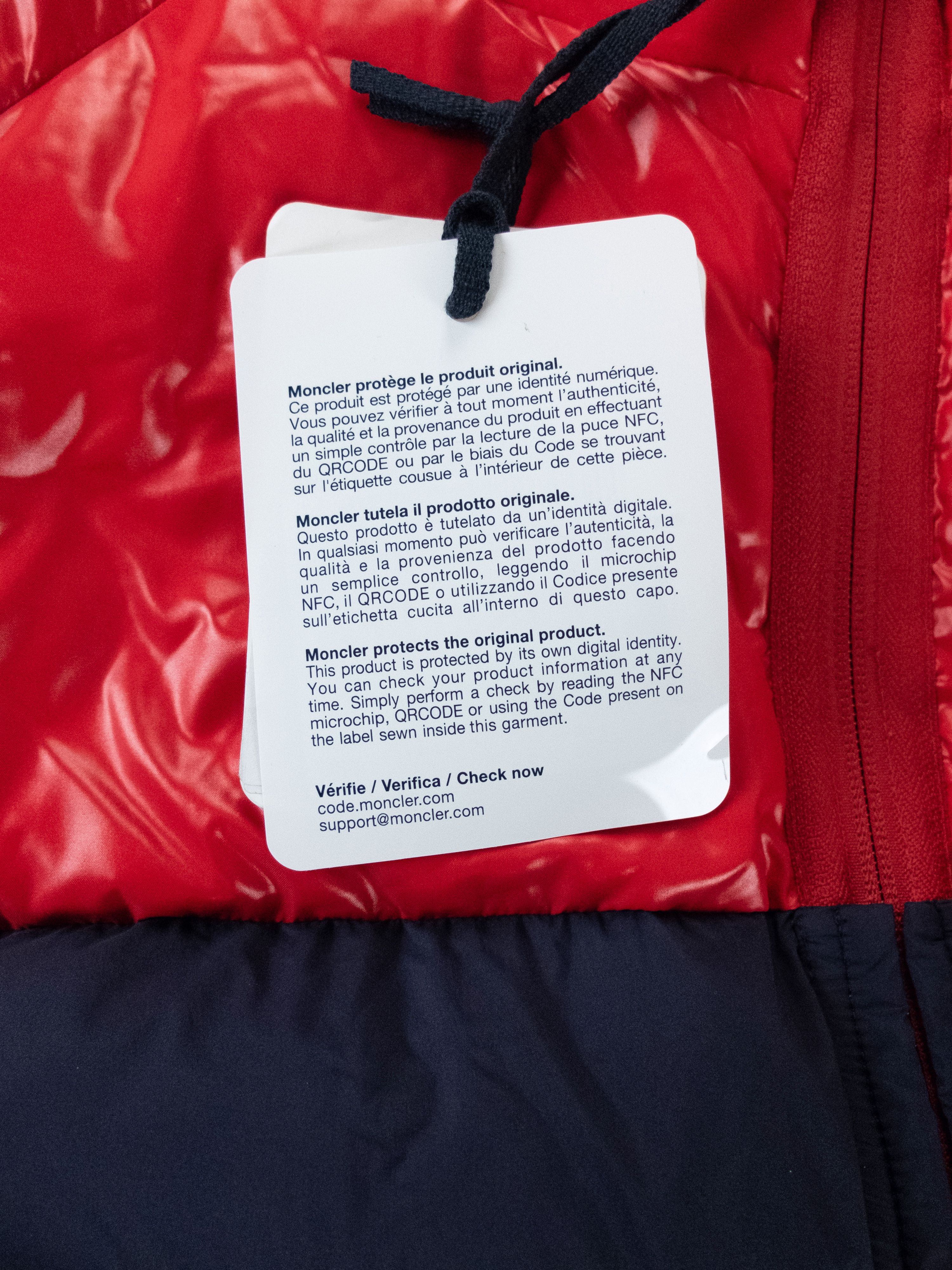 Moncler MONCLER Konic navy red contrast quilted down jacket - M / 2 Size US M / EU 48-50 / 2 - 5 Thumbnail