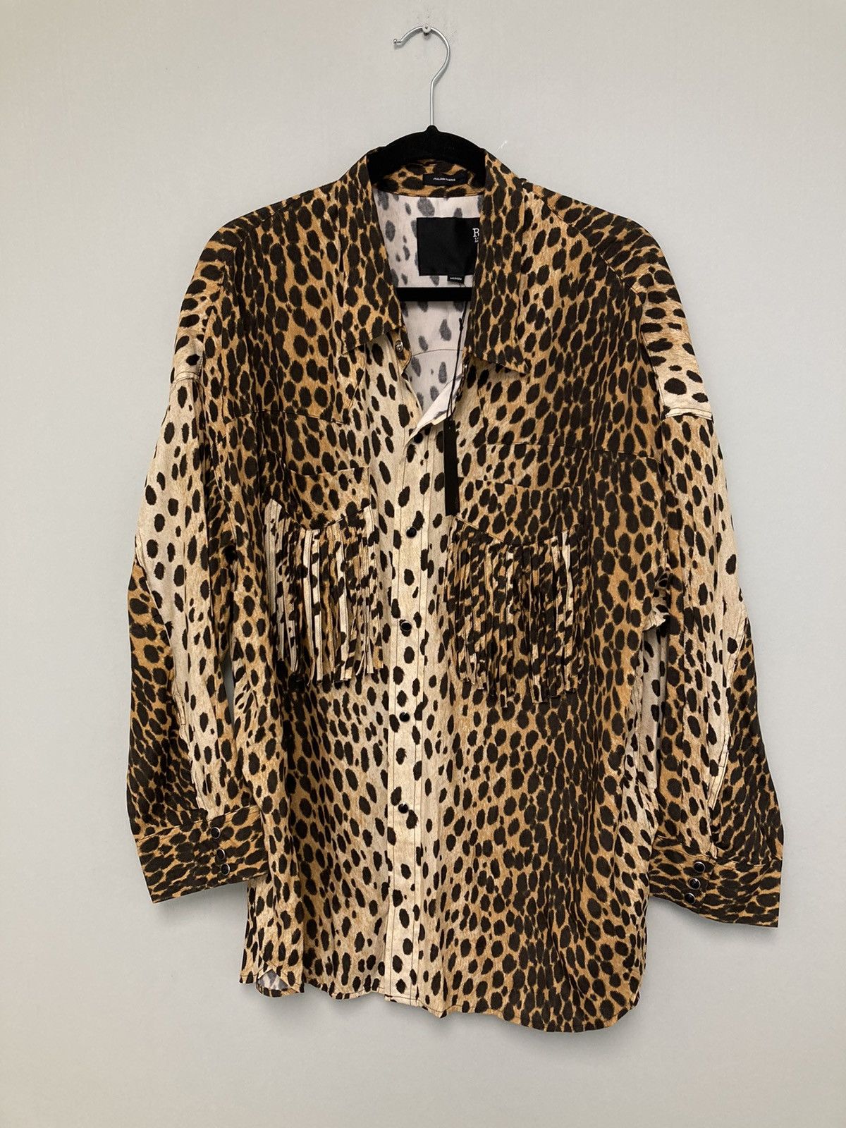 R13 Western fringes cheetah shirt. XS Size US XS / EU 42 / 0 - 2 Thumbnail