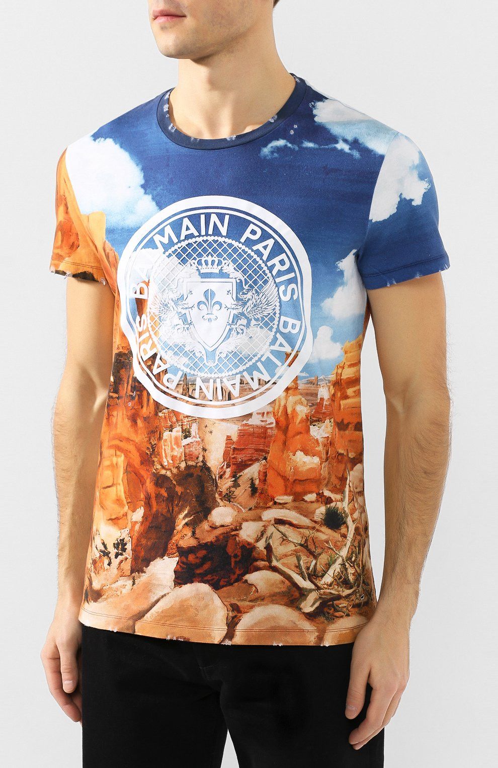 BALMAIN Grand Canyon print logo t-shirt NWT Small