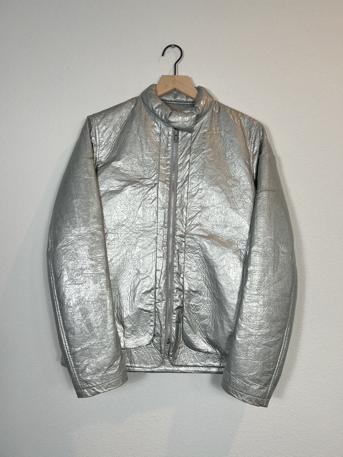 image of Helmut Lang 1999 Astro Metallic Jacket in Silver, Men's (Size Small)
