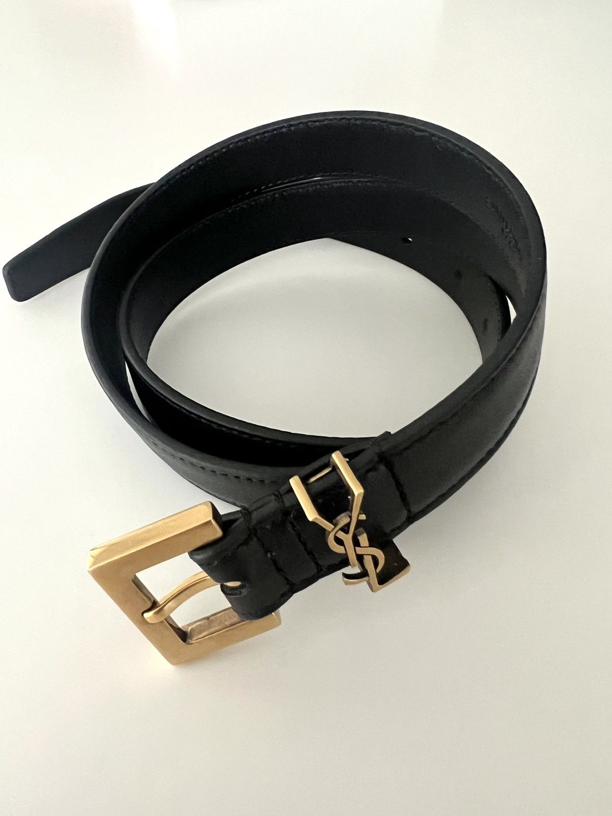 Saint Laurent Paris × Yves Saint Laurent Saint Laurent Bronze Metal Logo Belt Size ONE SIZE - 2 Thumbnail