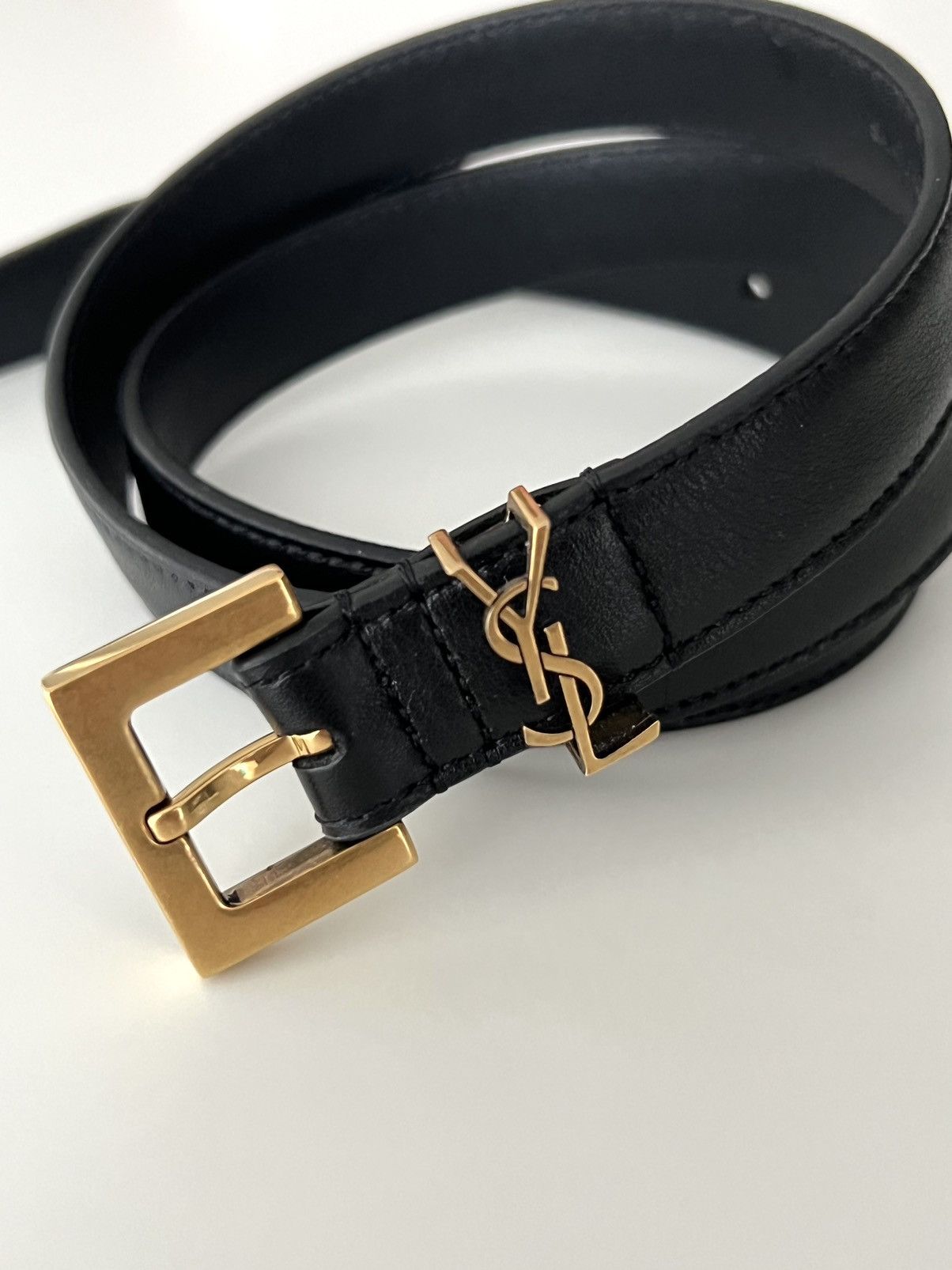 Saint Laurent Paris × Yves Saint Laurent Saint Laurent Bronze Metal Logo Belt Size ONE SIZE - 1 Thumbnail