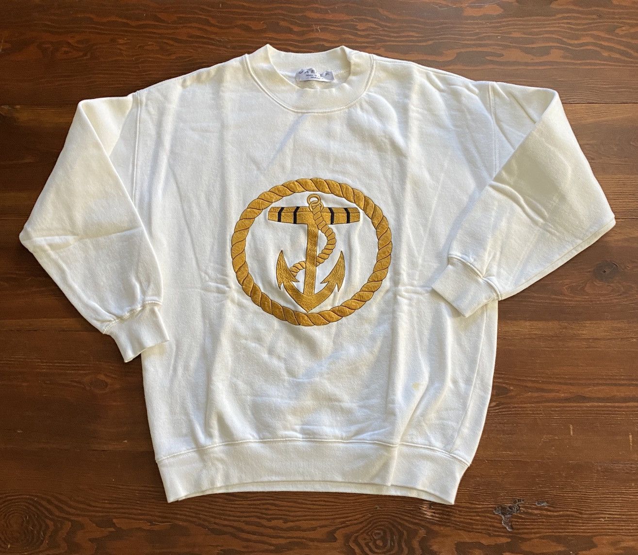 Jaeger Vintage 90’s Jaeger Anchor 3/4 Sleeve Crewneck Sweatshirt Size US M / EU 48-50 / 2 - 1 Thumbnail